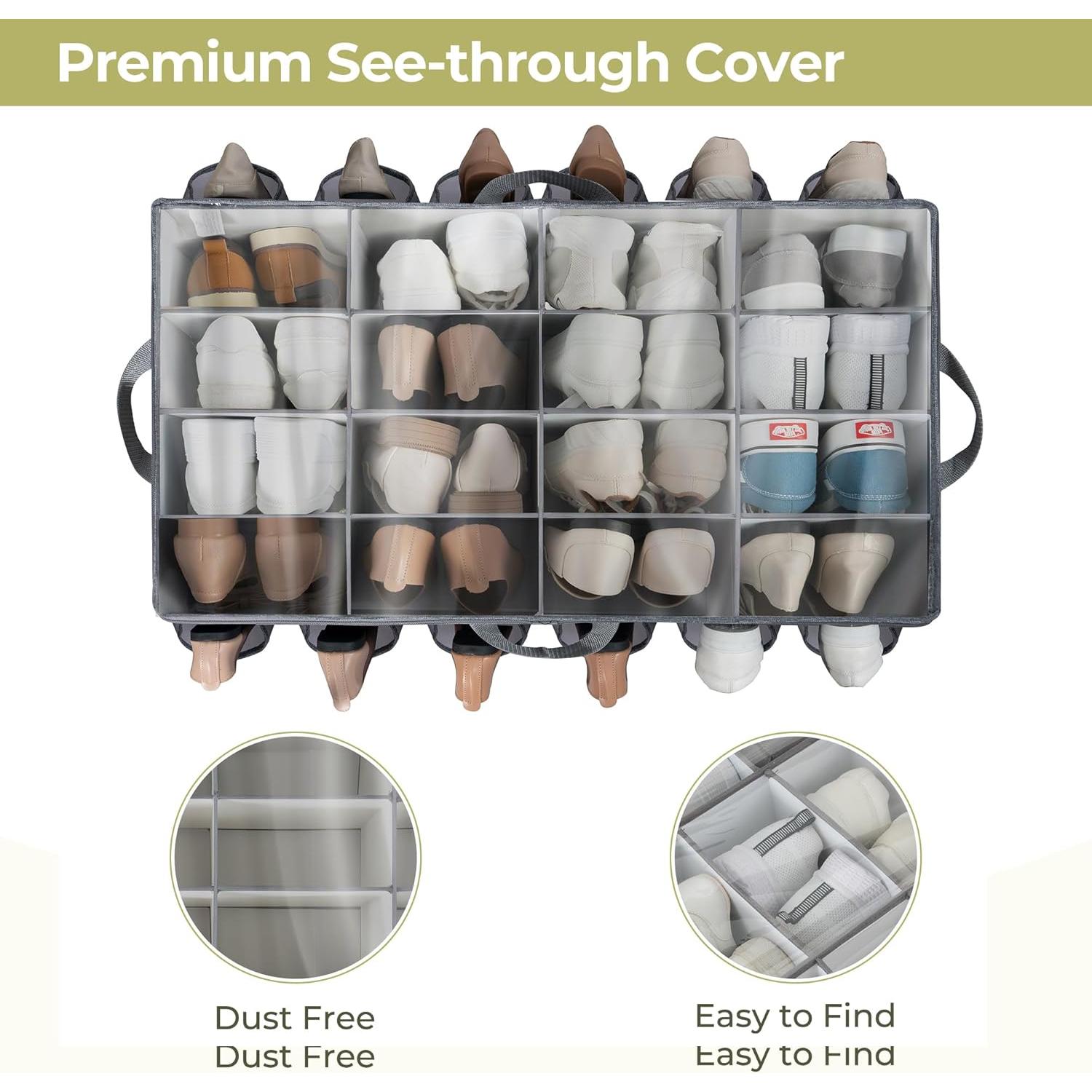 Organizador de Zapatos STORAGEIDEAS 2-Pack Gris 16+12 Pares