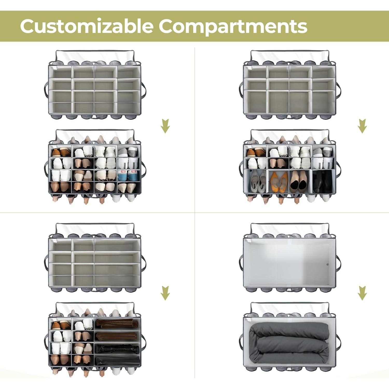 Organizador de Zapatos STORAGEIDEAS 2-Pack Gris 16+12 Pares