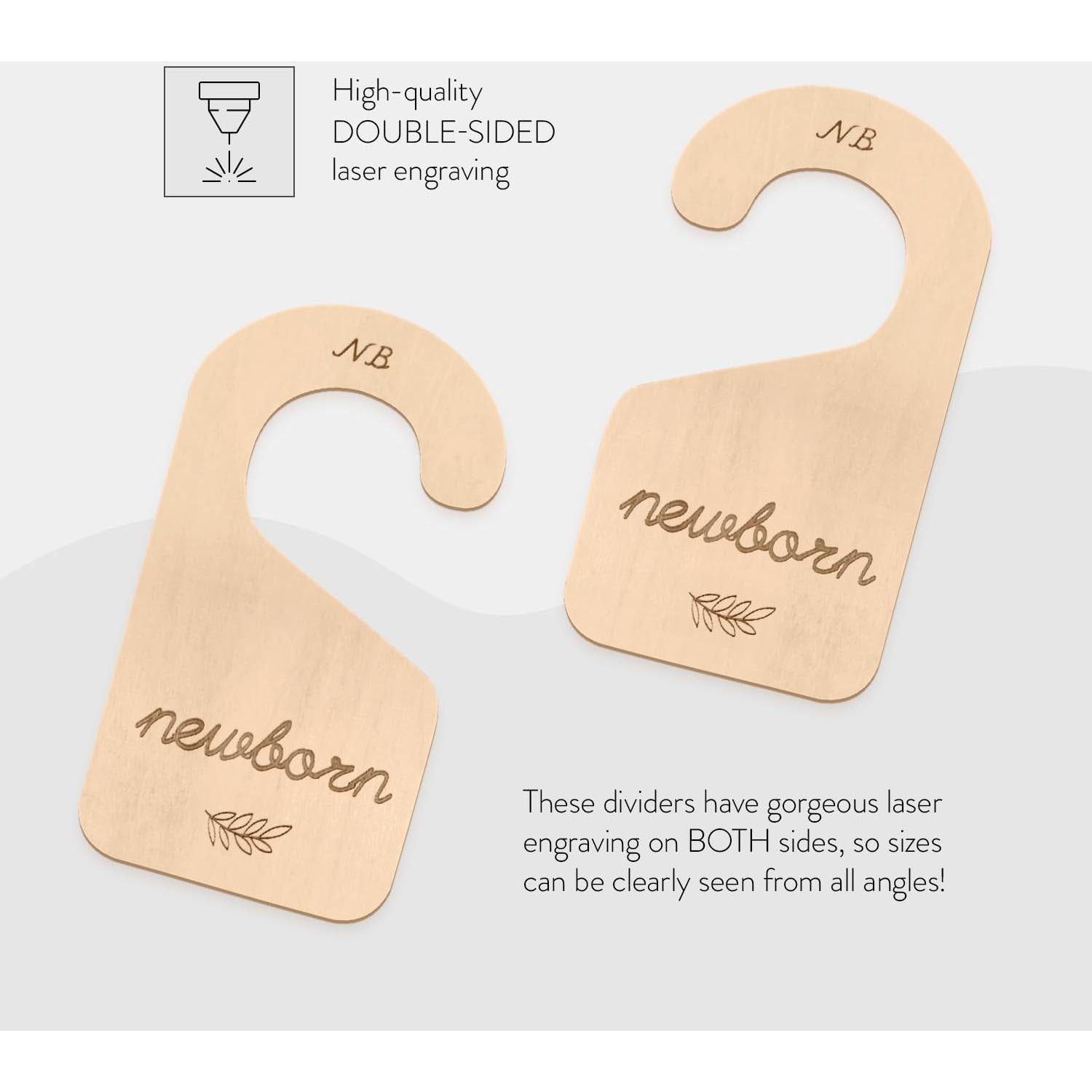 Divisores de Closet para Bebés - Madera Premium - 8 Piezas