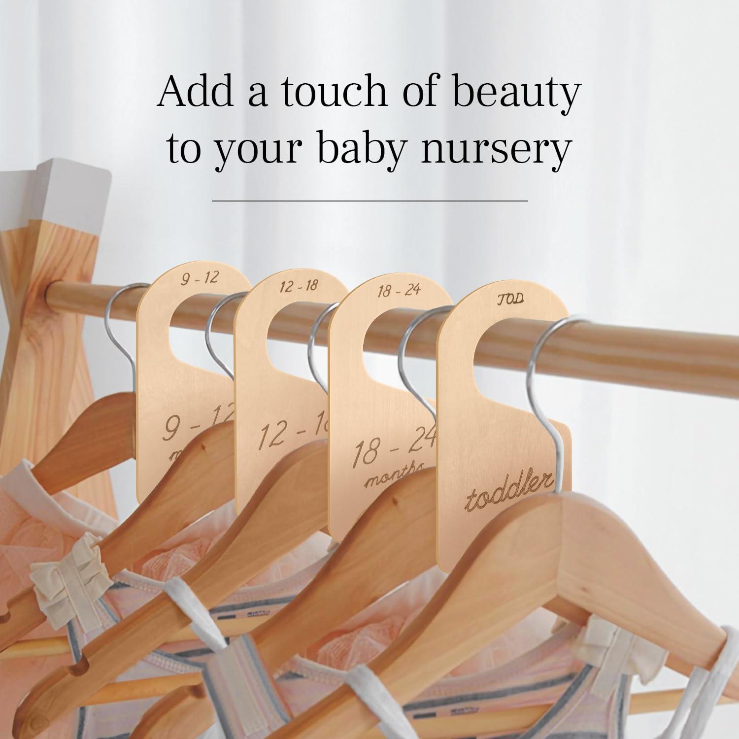 Divisores de Closet para Bebés - Madera Premium - 8 Piezas