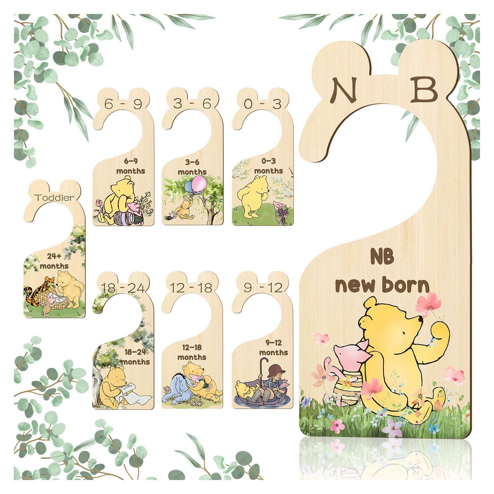 Divisores de Closet de Madera Winnie 8 Pcs para Bebés