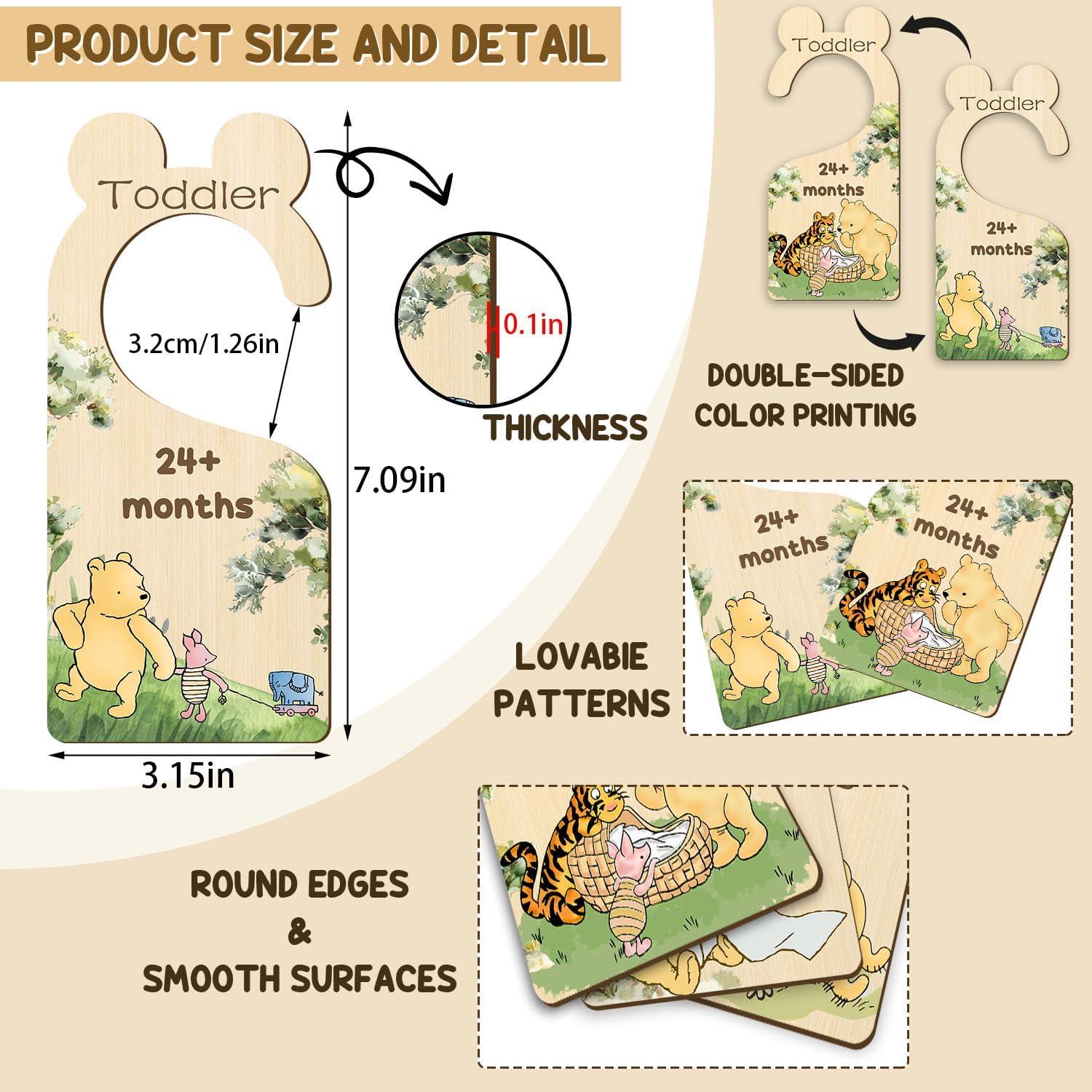 Divisores de Closet de Madera Winnie 8 Pcs para Bebés