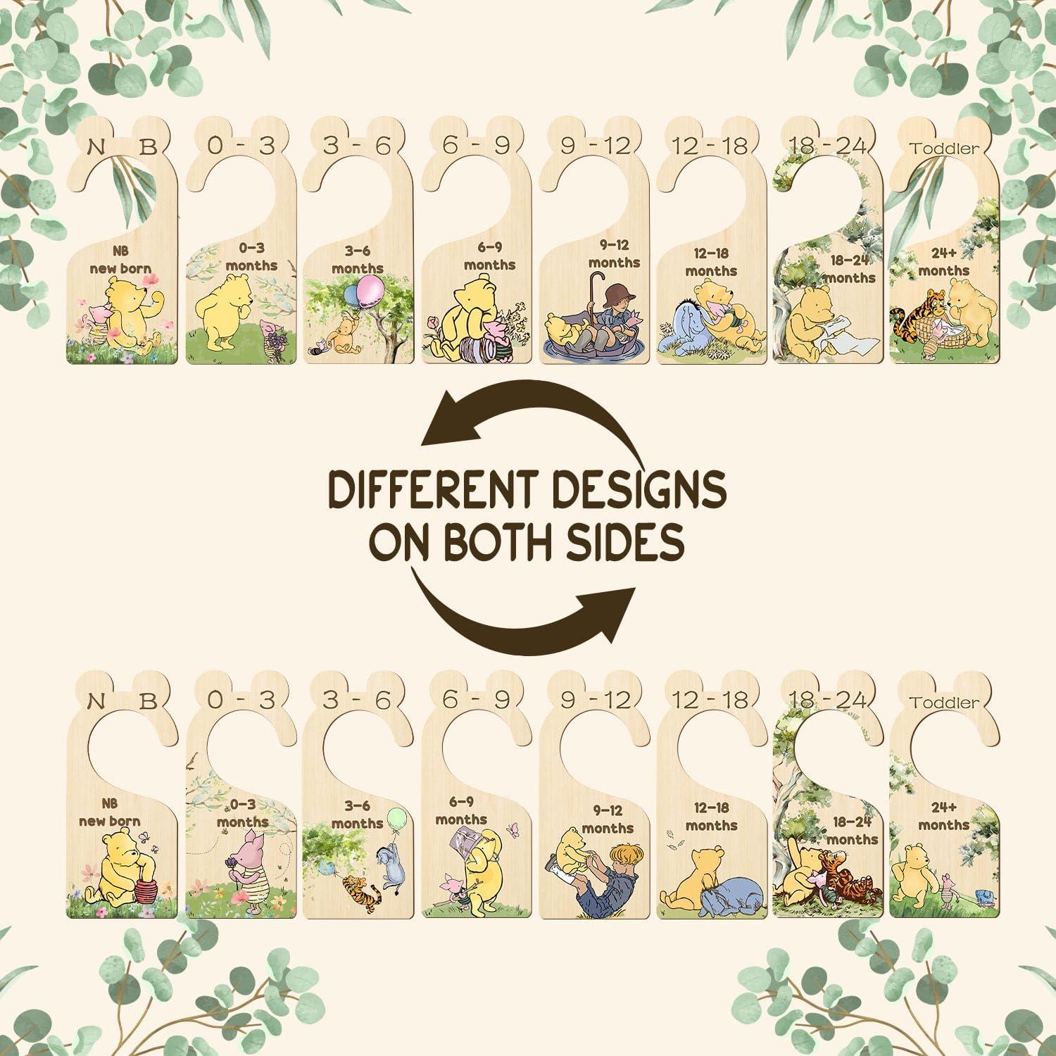 Divisores de Closet de Madera Winnie 8 Pcs para Bebés