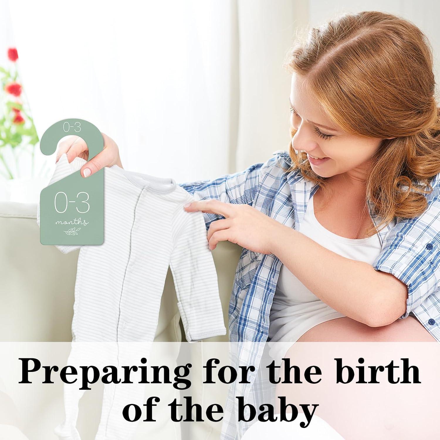 Divisores de Ropa para Bebé Whaline 7Pcs Verde Salvia