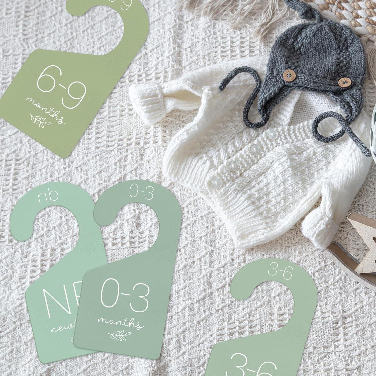 Divisores de Ropa para Bebé Whaline 7Pcs Verde Salvia