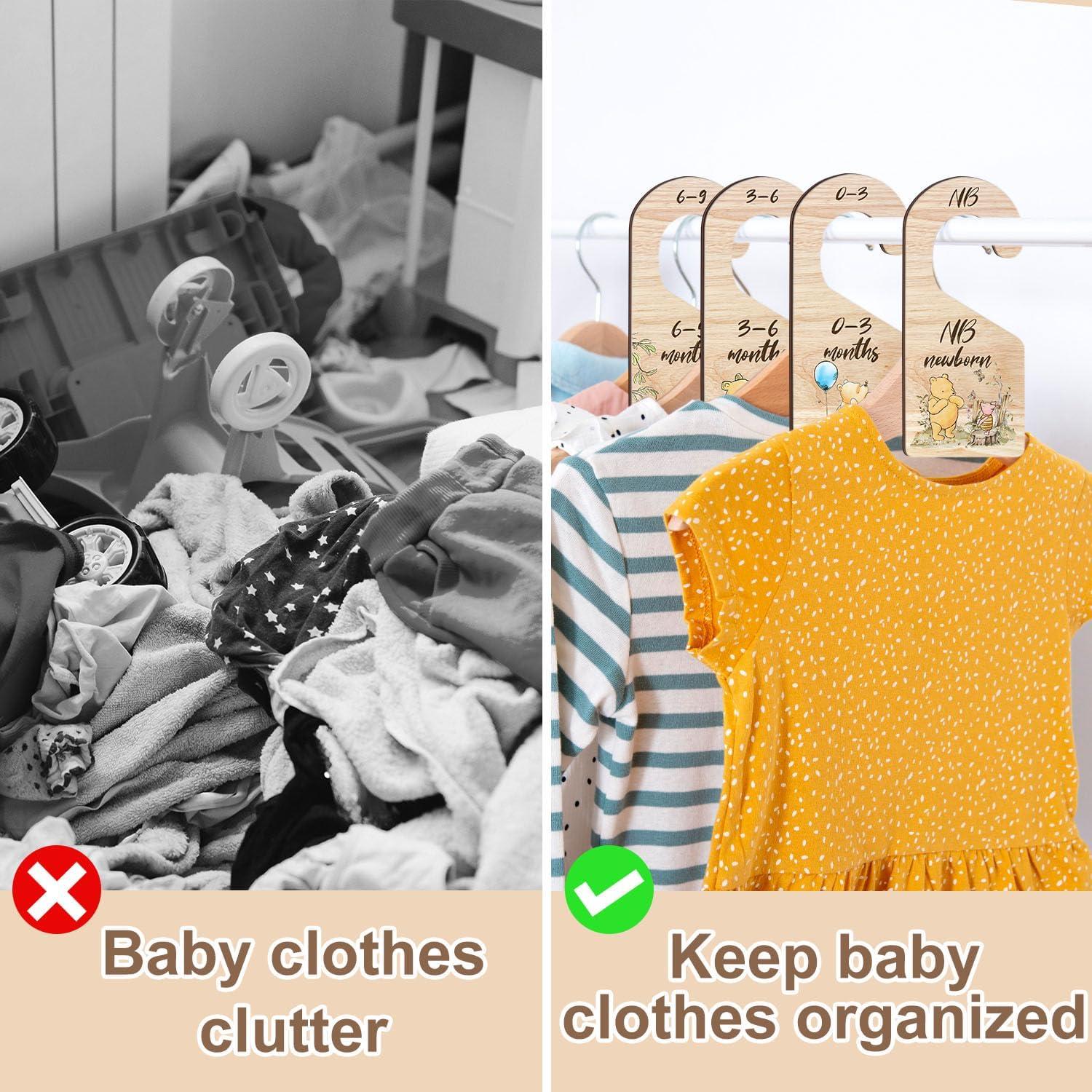 8 Divisores de Armario para Bebés Hatzelou - Madera Winnie