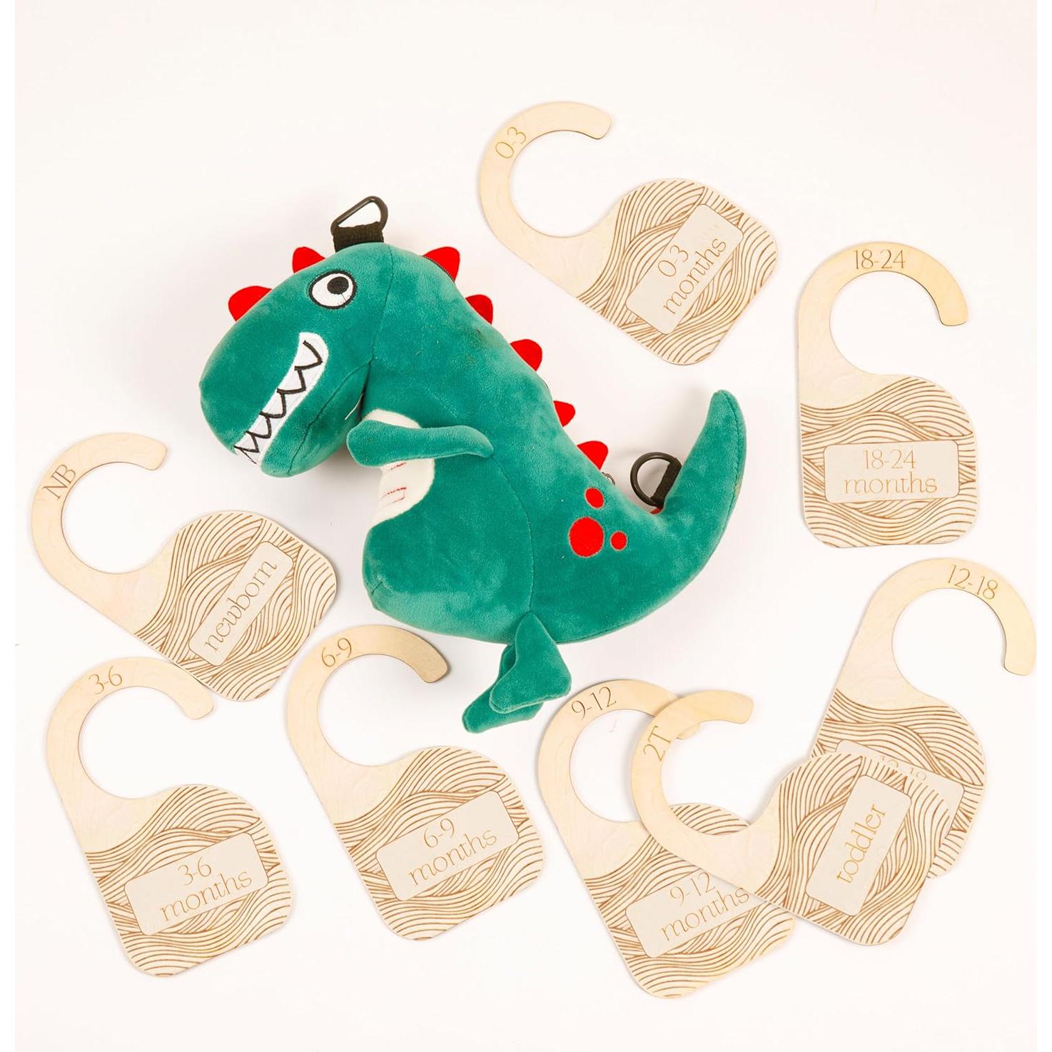 Divisores de Closet para Bebés Whitluck - 8 Perchas de Madera