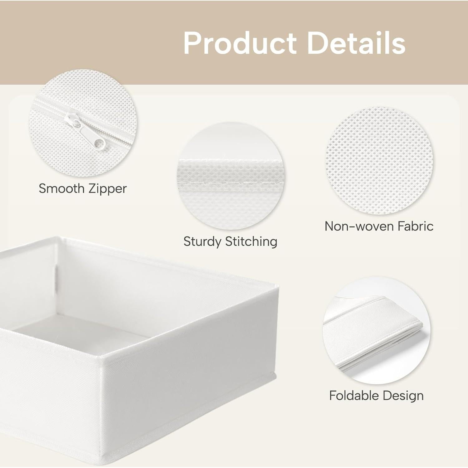 Organizador de Cajones Criusia 8 Piezas para Ropa Interior y Calcetines