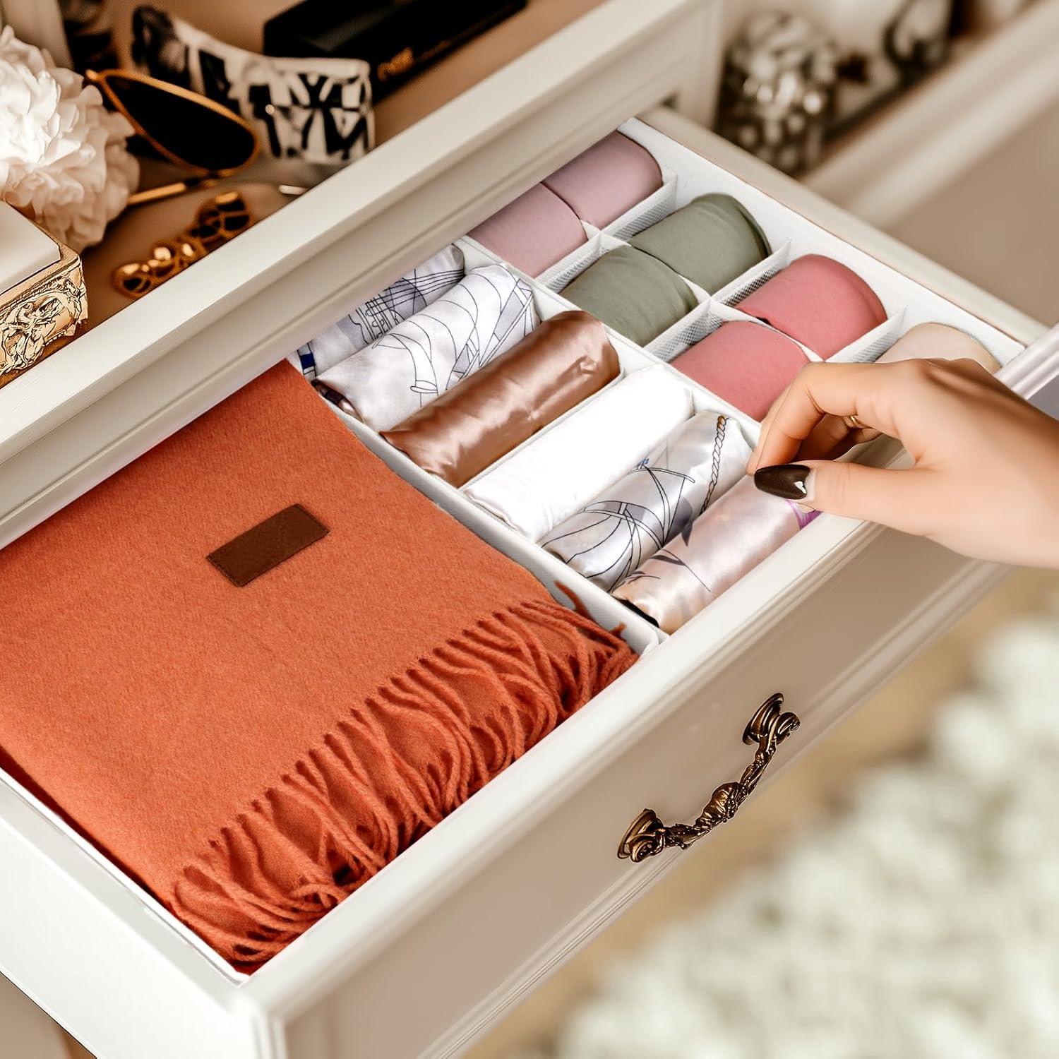 Organizador de Cajones Criusia 8 Piezas para Ropa Interior y Calcetines