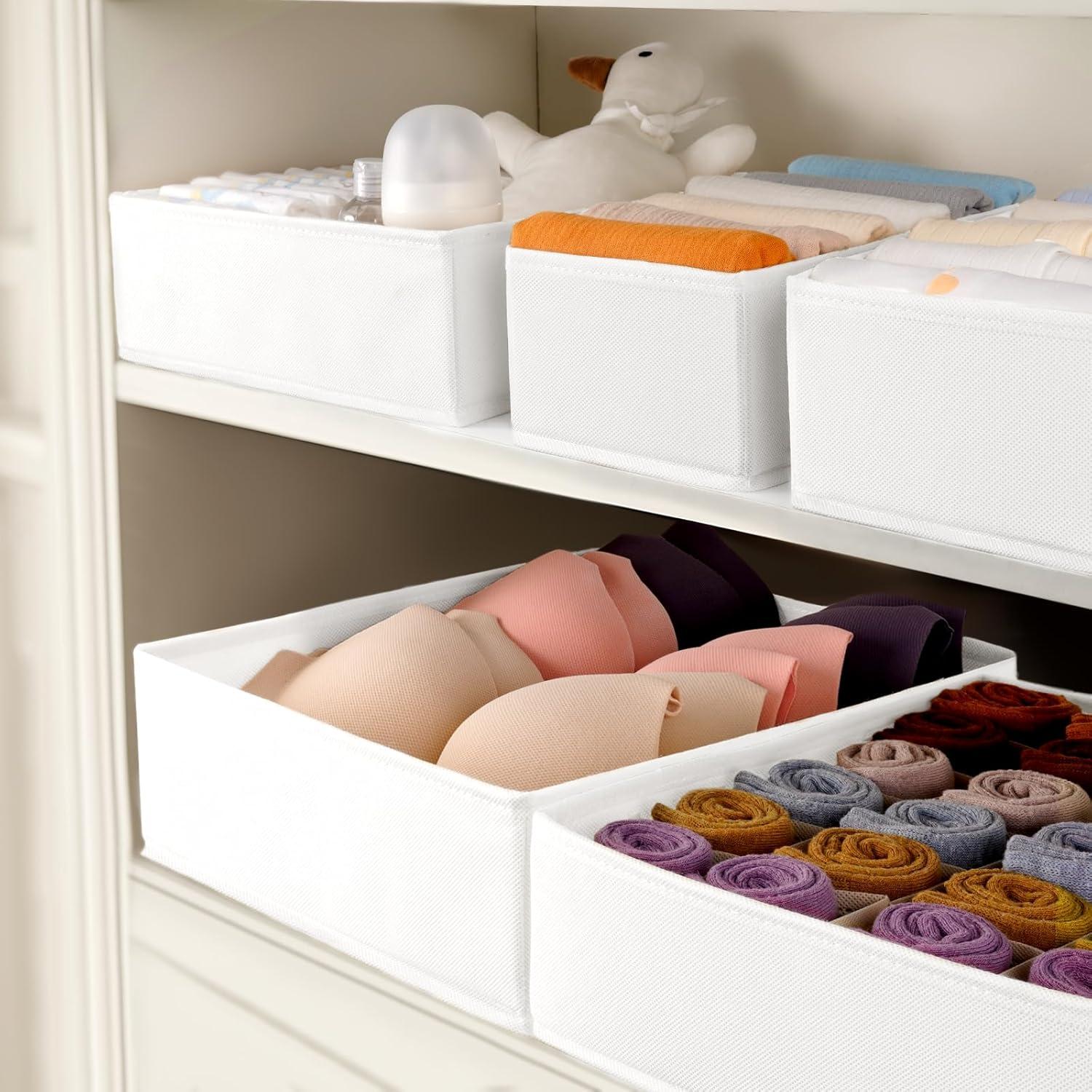 Organizador de Cajones Criusia 8 Piezas para Ropa Interior y Calcetines