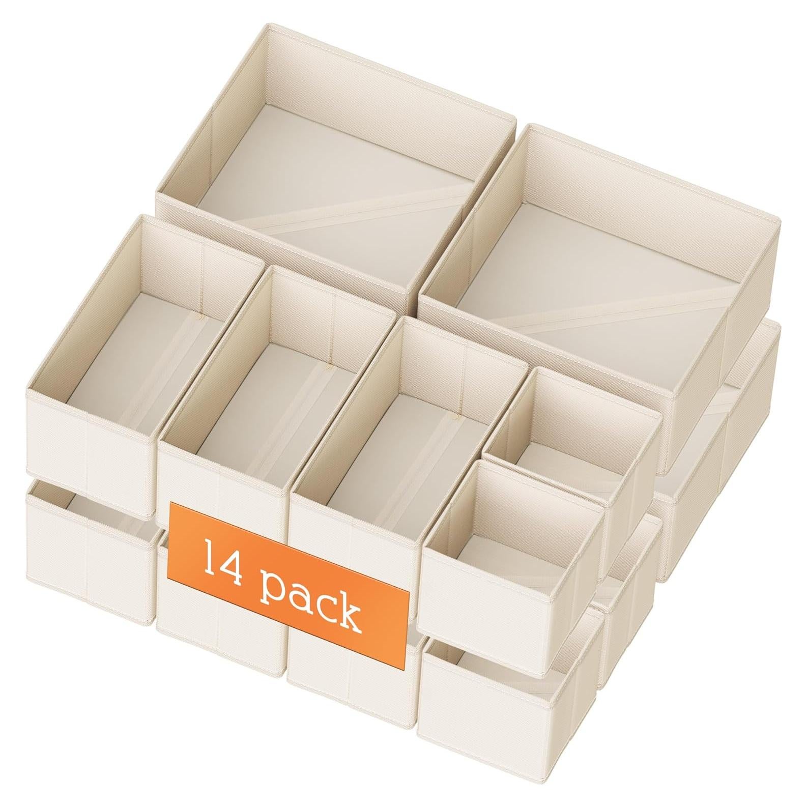 Organizador de Cajones Criusia Beige - Paquete de 14 Piezas