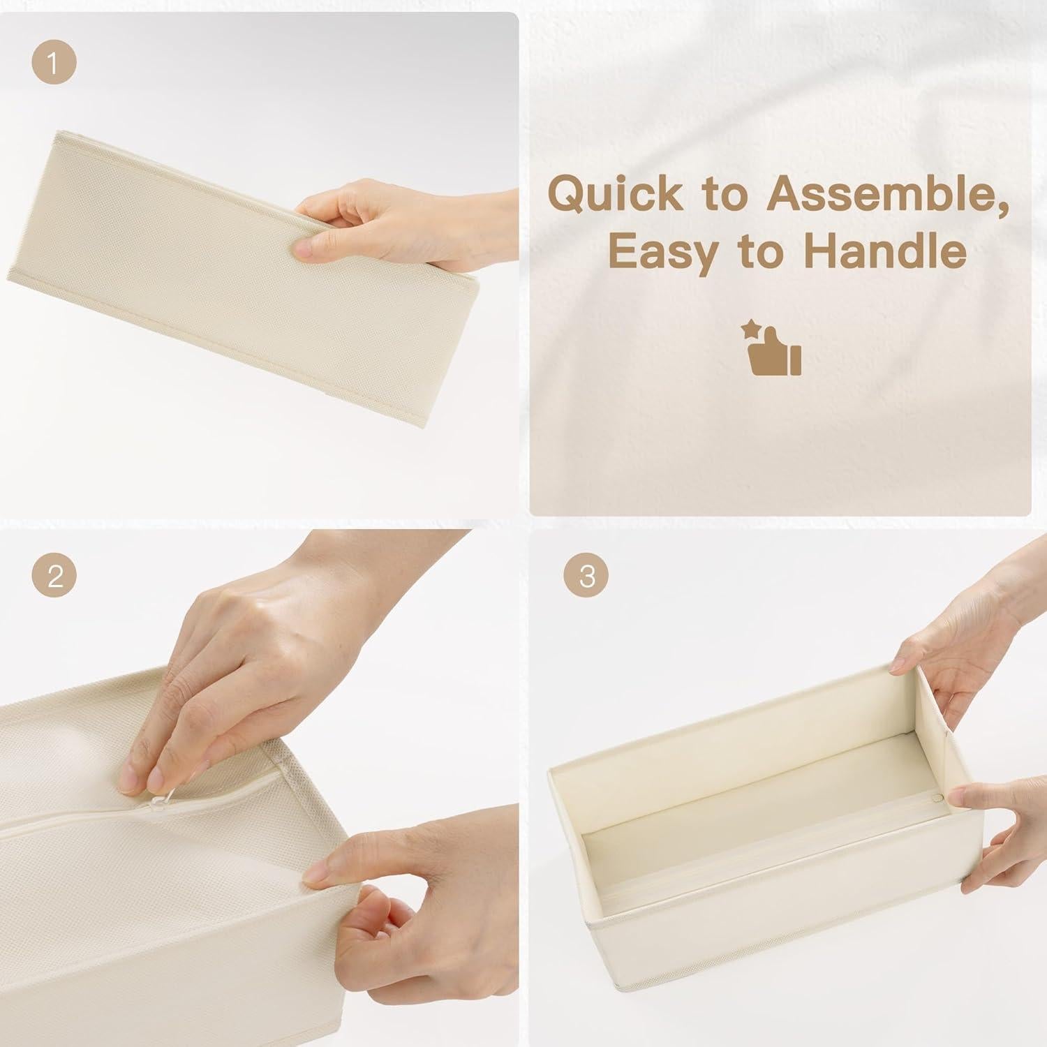 Organizador de Cajones Criusia Beige - Paquete de 14 Piezas