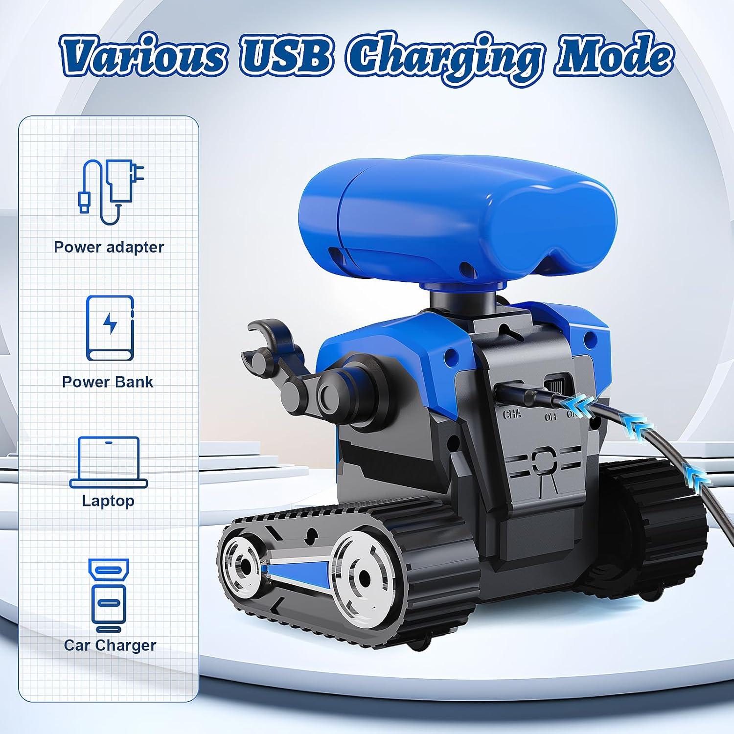 Robot Infantil Control Remoto MindPal Azul Recargable LED