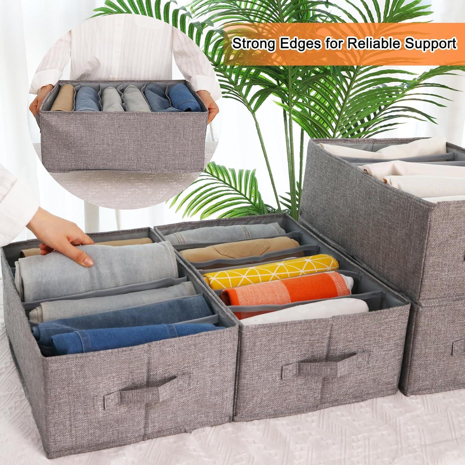 Organizador de Ropa Fixwal 4 Piezas 6 Divisiones Lavables