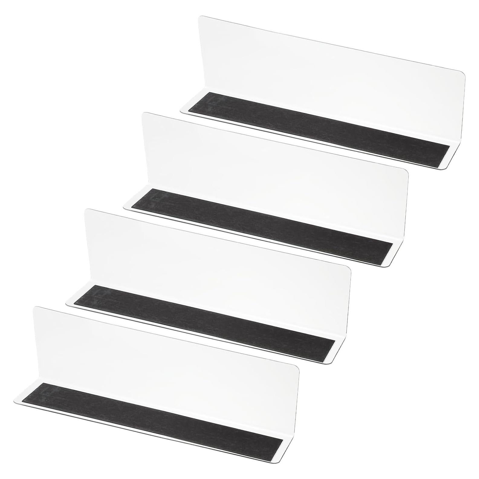 Divisores de Estante Magnéticos PATIKIL 4 Piezas Acrílico 20x3x6cm