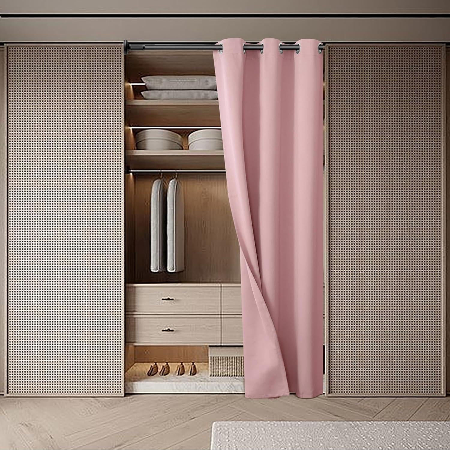 Cortina de Puerta BGment Rosa 34x80 cm Aislante Privacidad