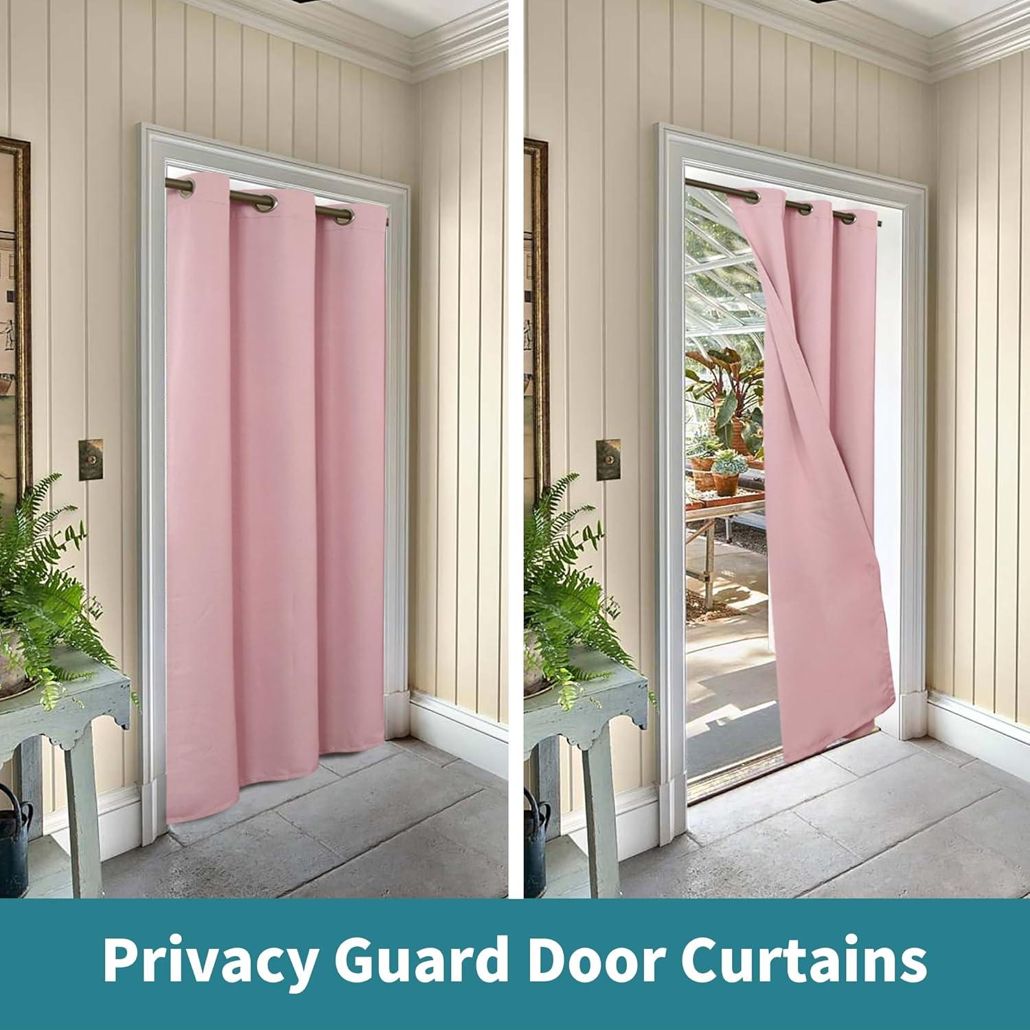 Cortina de Puerta BGment Rosa 34x80 cm Aislante Privacidad