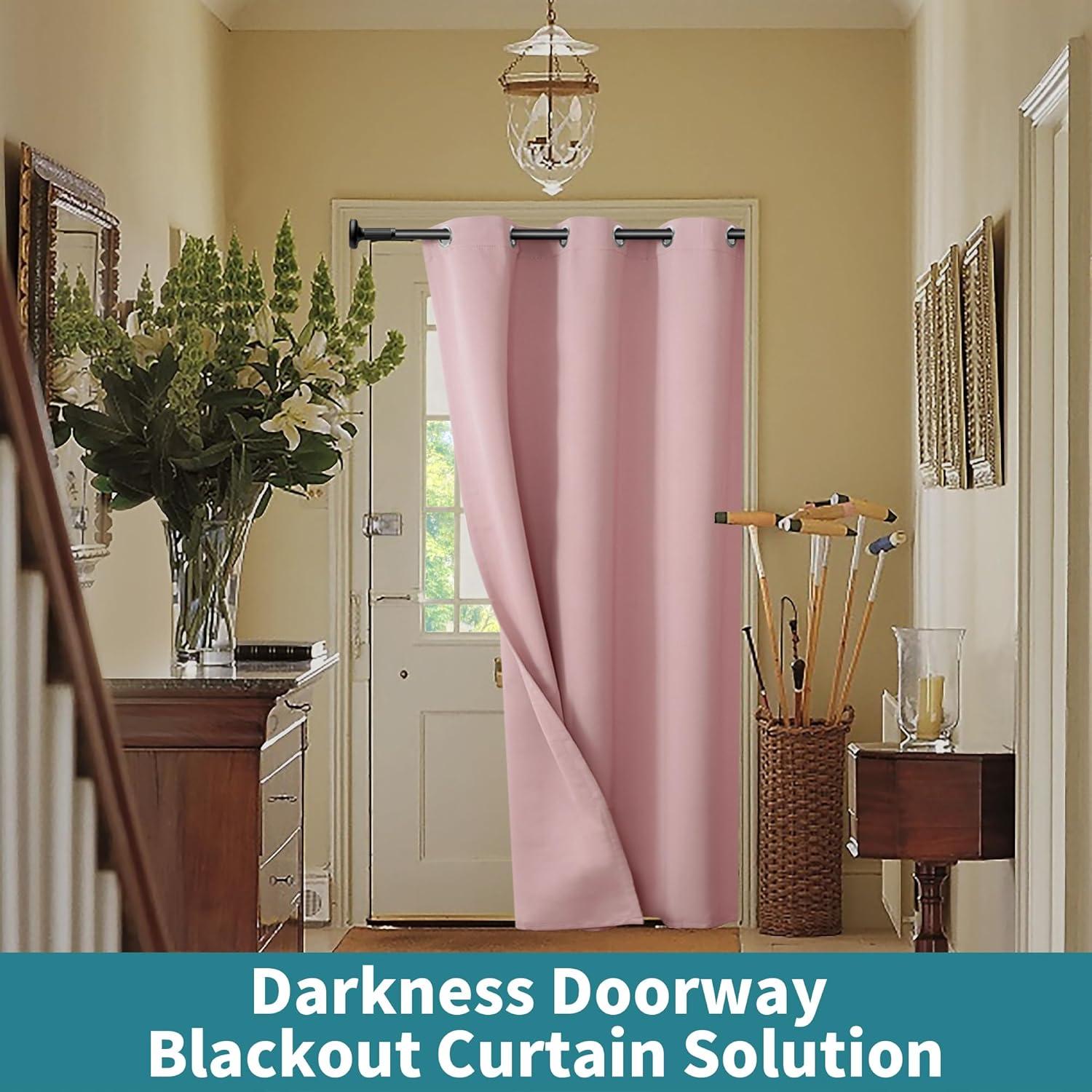 Cortina de Puerta BGment Rosa 34x80 cm Aislante Privacidad