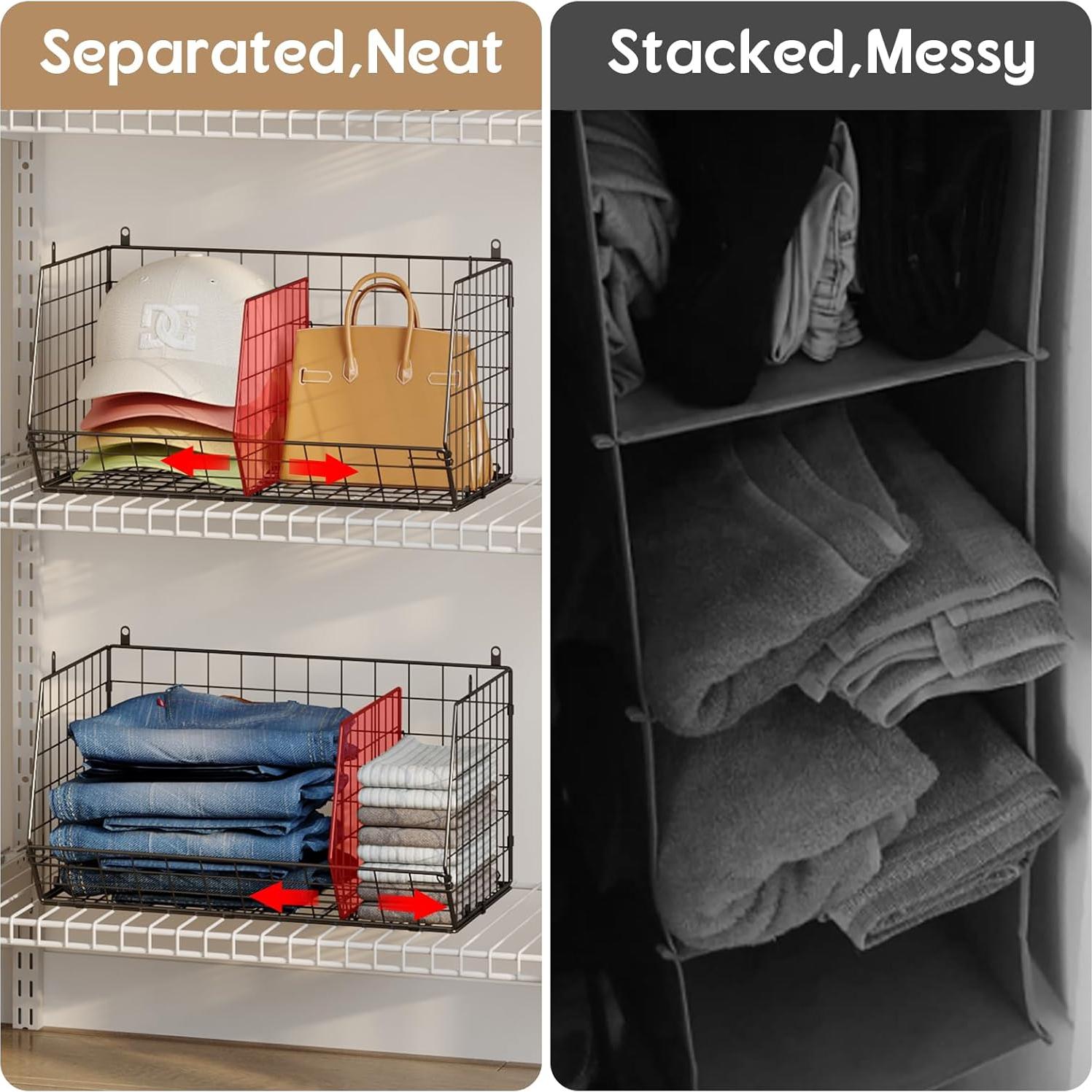 Estante Colgante de Closet Jautokerdar 3 Niveles Negro