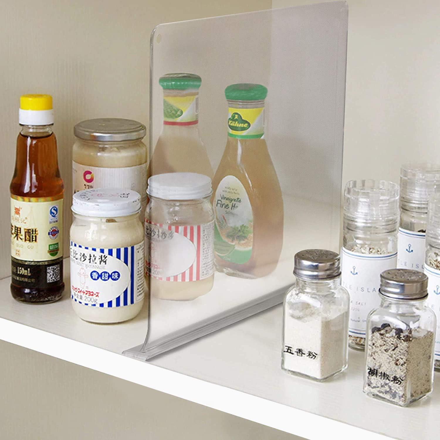 Divisores de Estante Acrílico Sorbus - Paquete de 6, Transparente