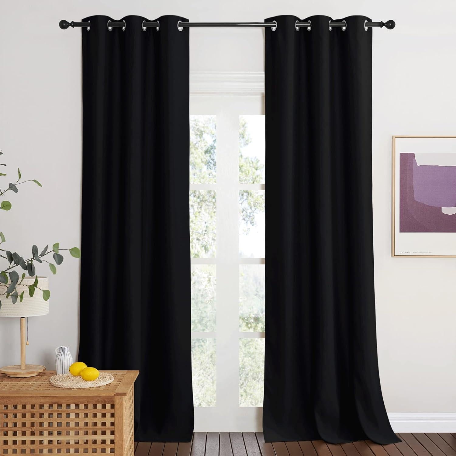 Cortina Divisoria NICETOWN 42x95cm Blackout Negra 1 Panel
