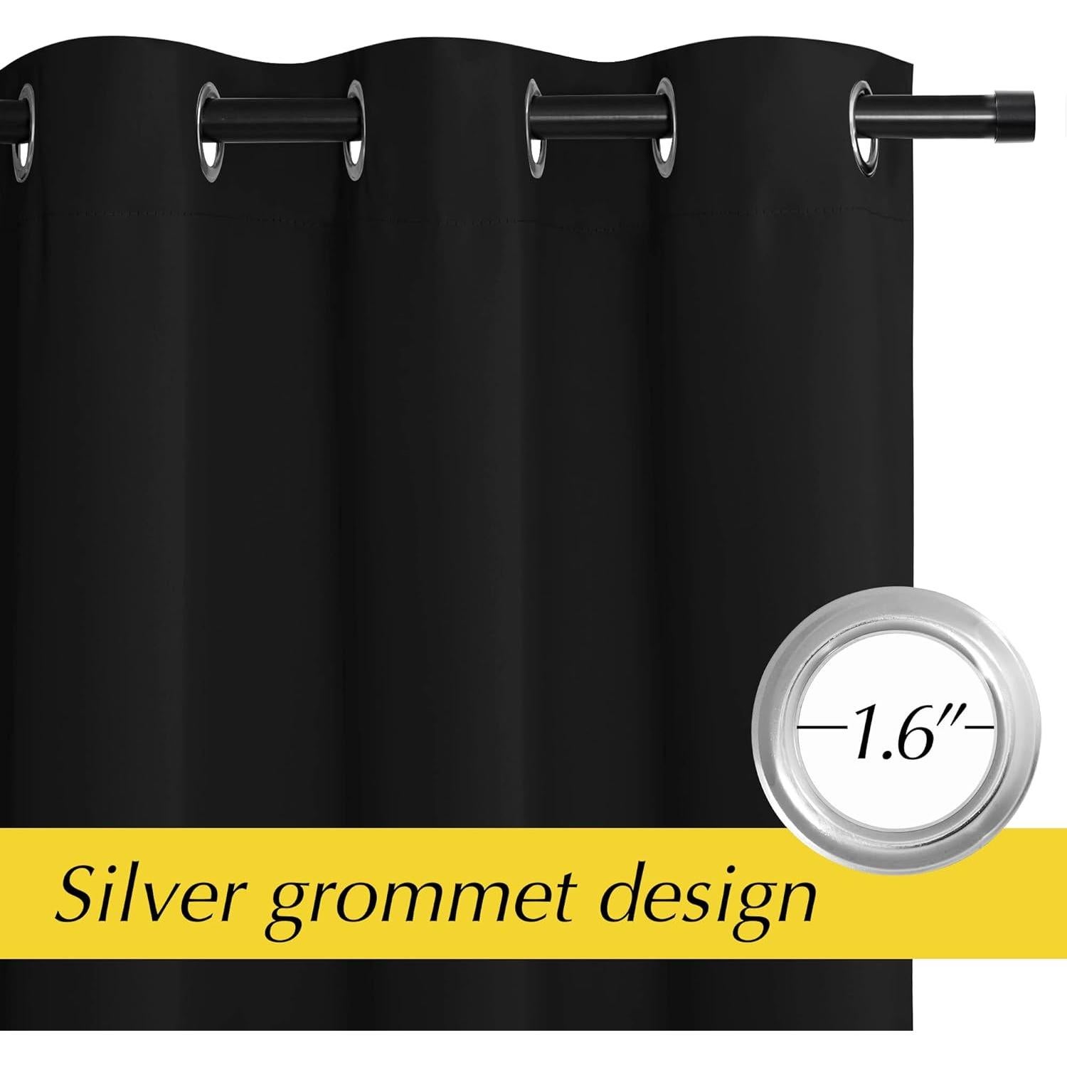 Cortina Divisoria NICETOWN 42x95cm Blackout Negra 1 Panel