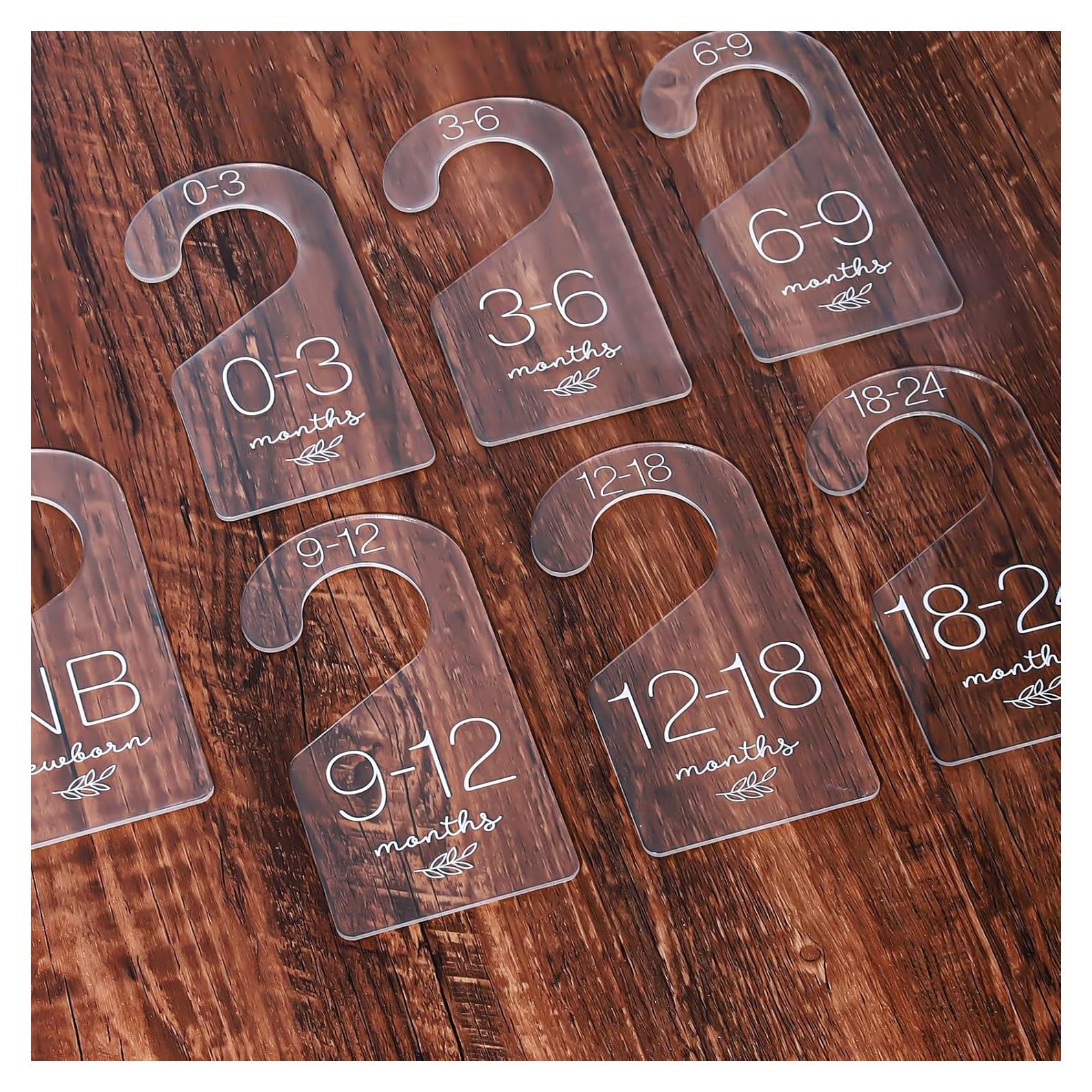 Divisores de Ropa para Bebé Whaline 7 Piezas Acrílico 8.9x17.8cm