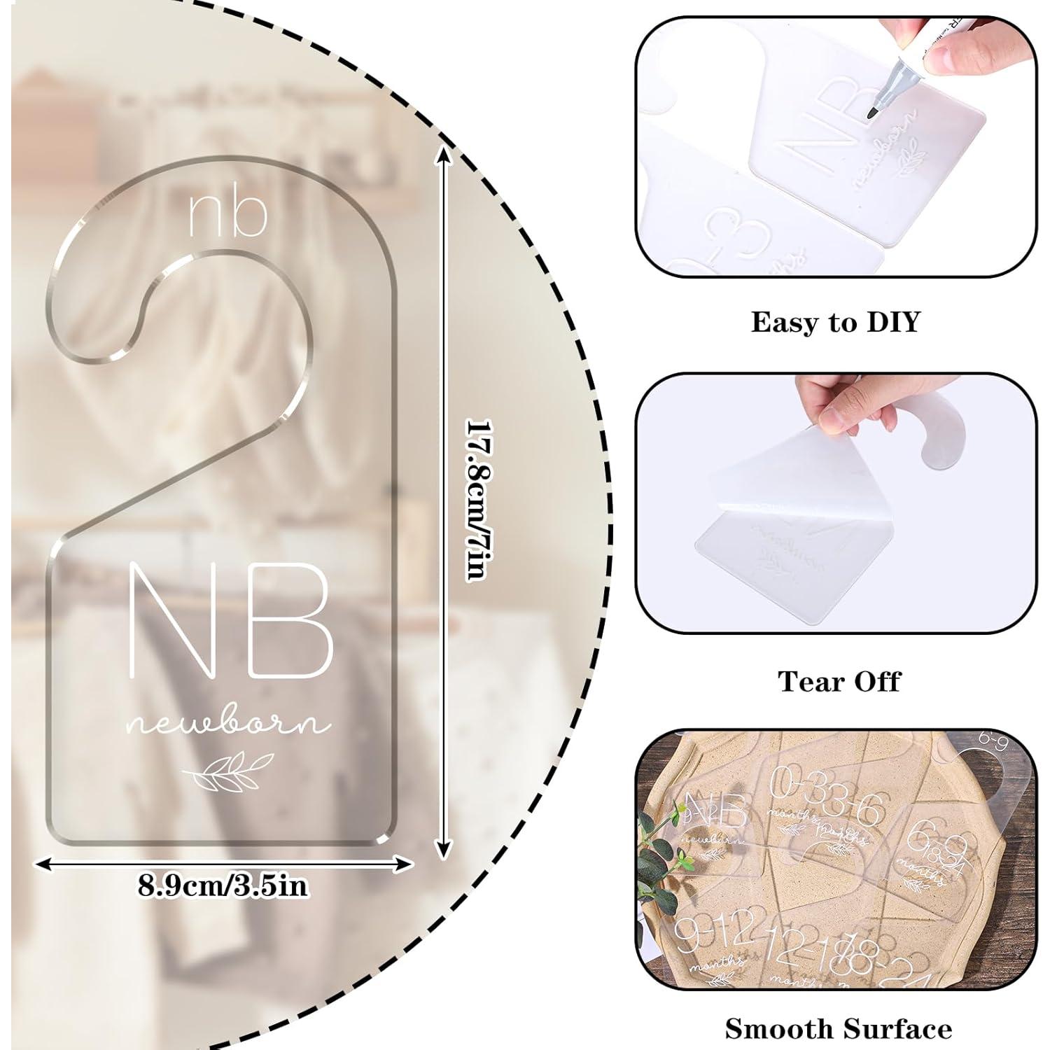 Divisores de Ropa para Bebé Whaline 7 Piezas Acrílico 8.9x17.8cm