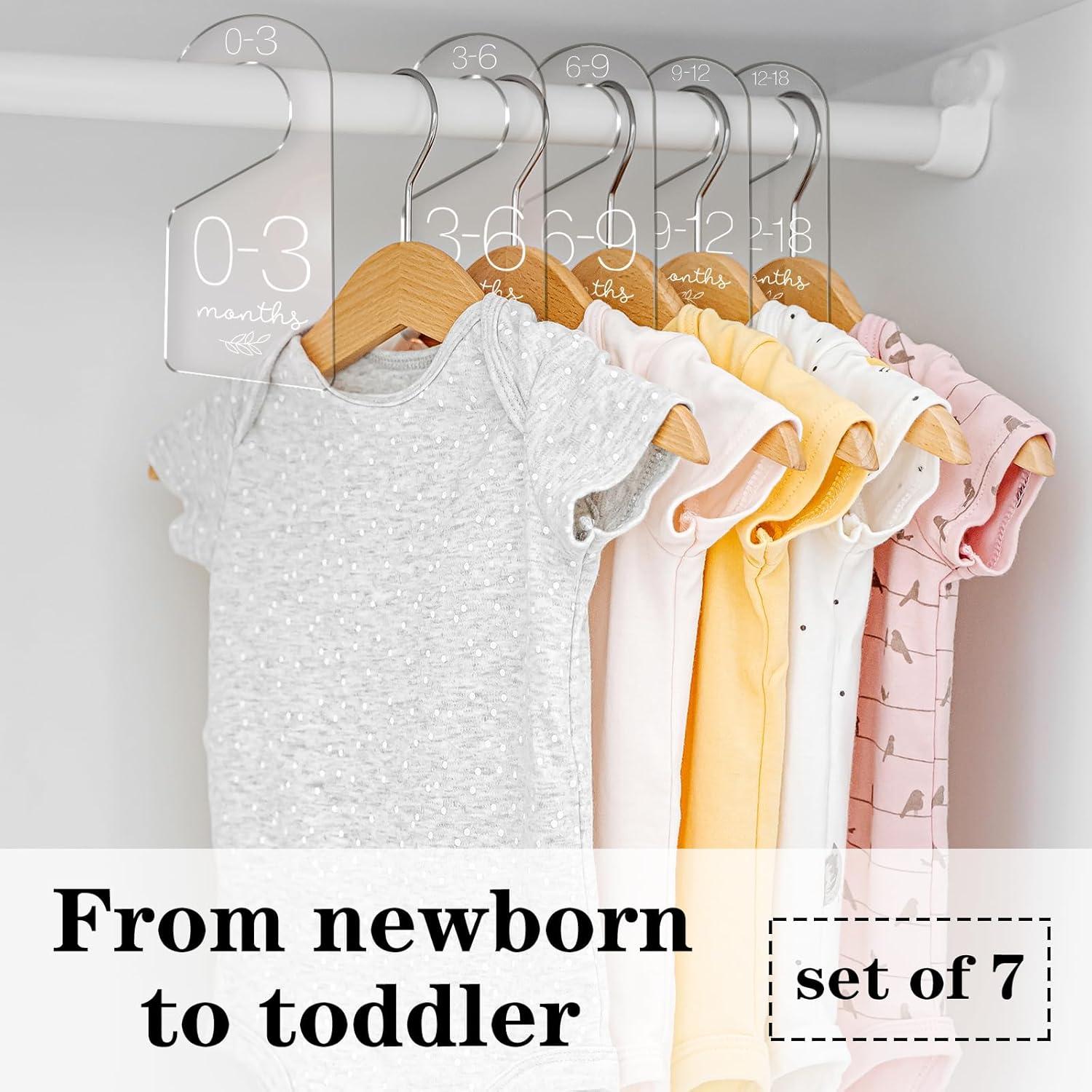 Divisores de Ropa para Bebé Whaline 7 Piezas Acrílico 8.9x17.8cm