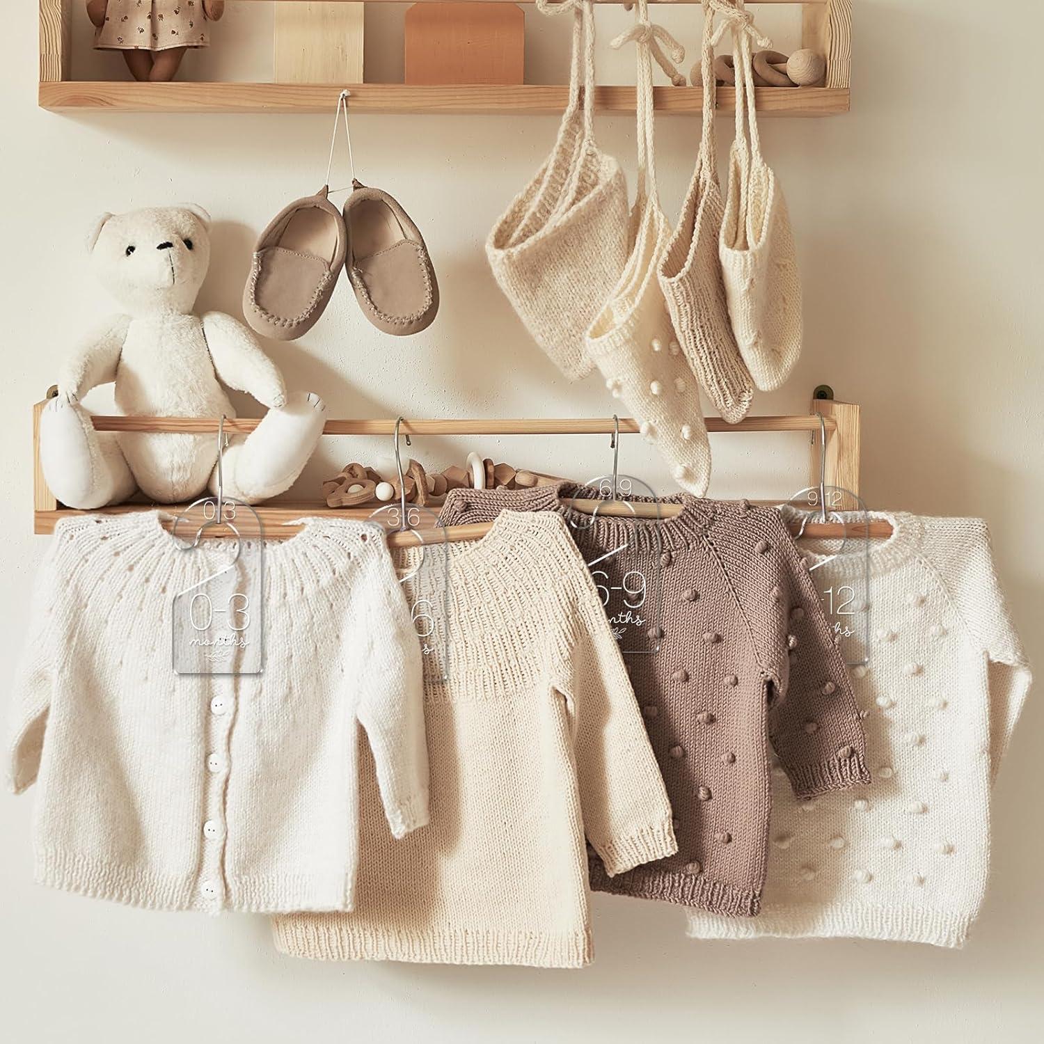 Divisores de Ropa para Bebé Whaline 7 Piezas Acrílico 8.9x17.8cm