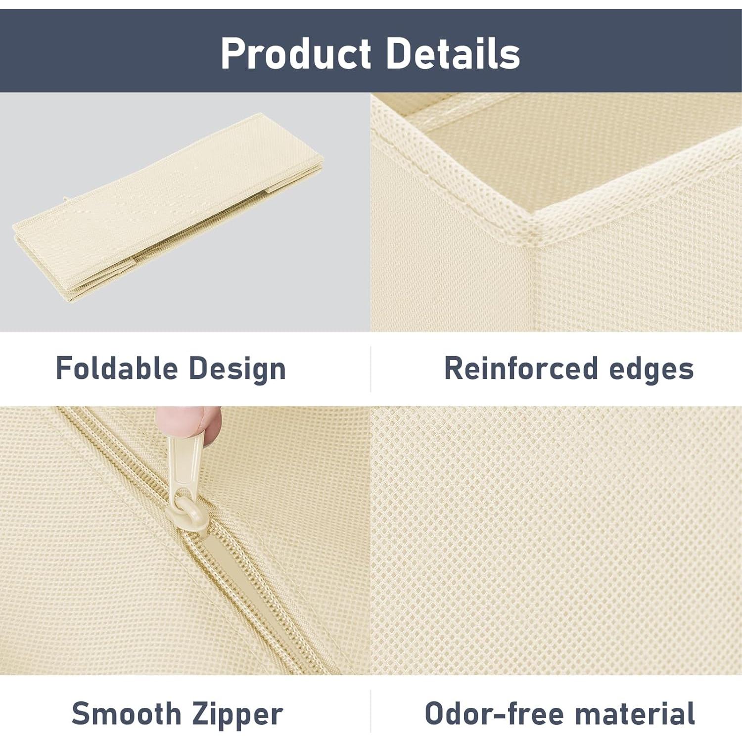 Organizador de Cajones DIMJ - 24 Piezas Beige para Ropa