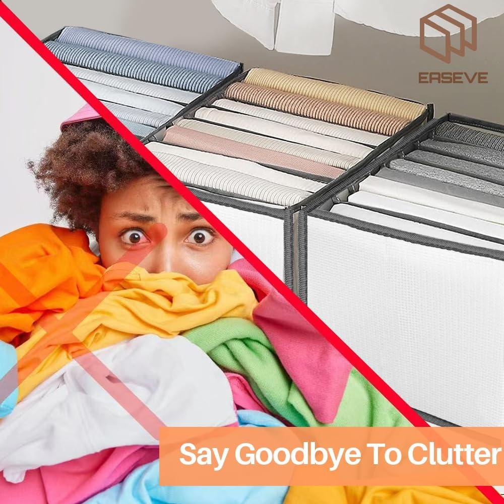 Organizador de Armario EASEVE 2 Paquete 7 Rejillas Plegables