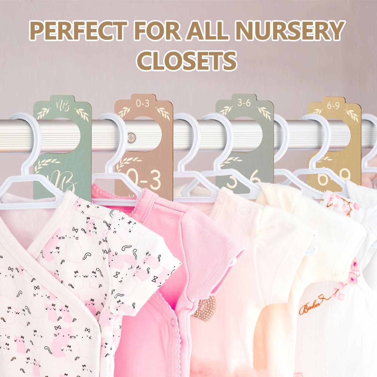 Divisores de Armario para Bebés Pasonly - 8 Piezas Madera Colorida