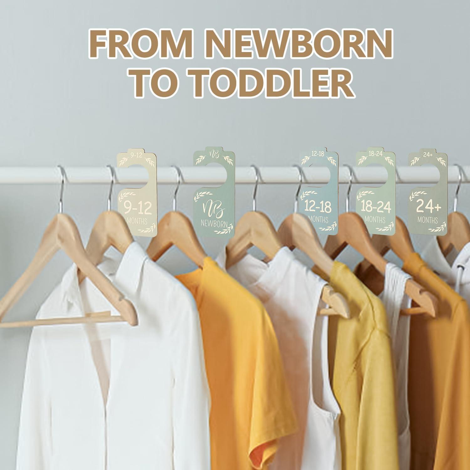 Divisores de Armario para Bebés Pasonly - 8 Piezas Madera Colorida