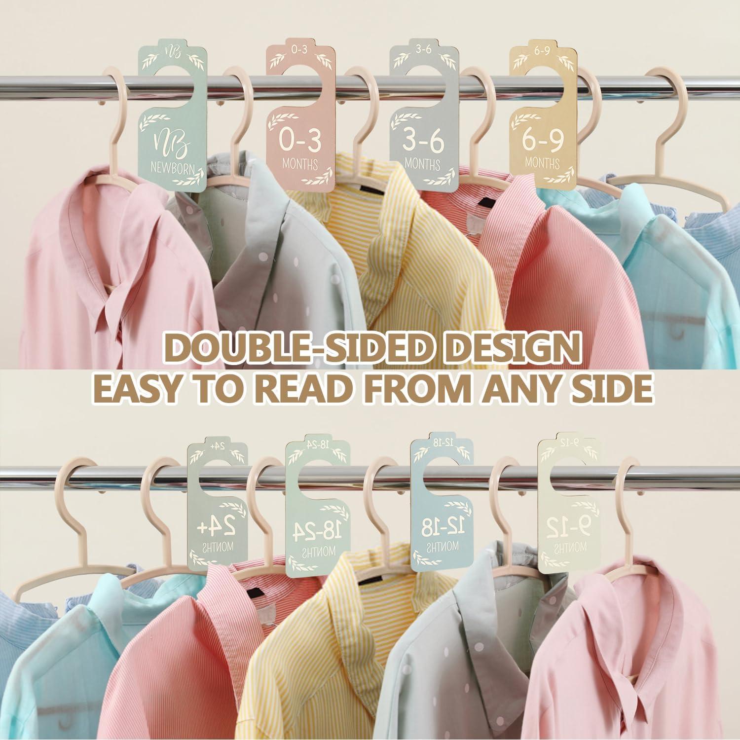 Divisores de Armario para Bebés Pasonly - 8 Piezas Madera Colorida