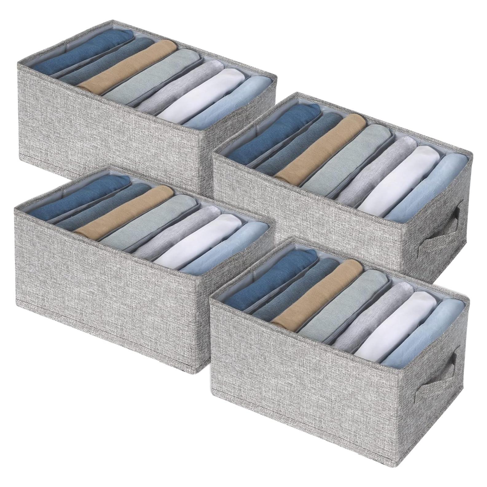 Organizador de Ropa Fixwal 4pcs con 7 Divisiones para Closet