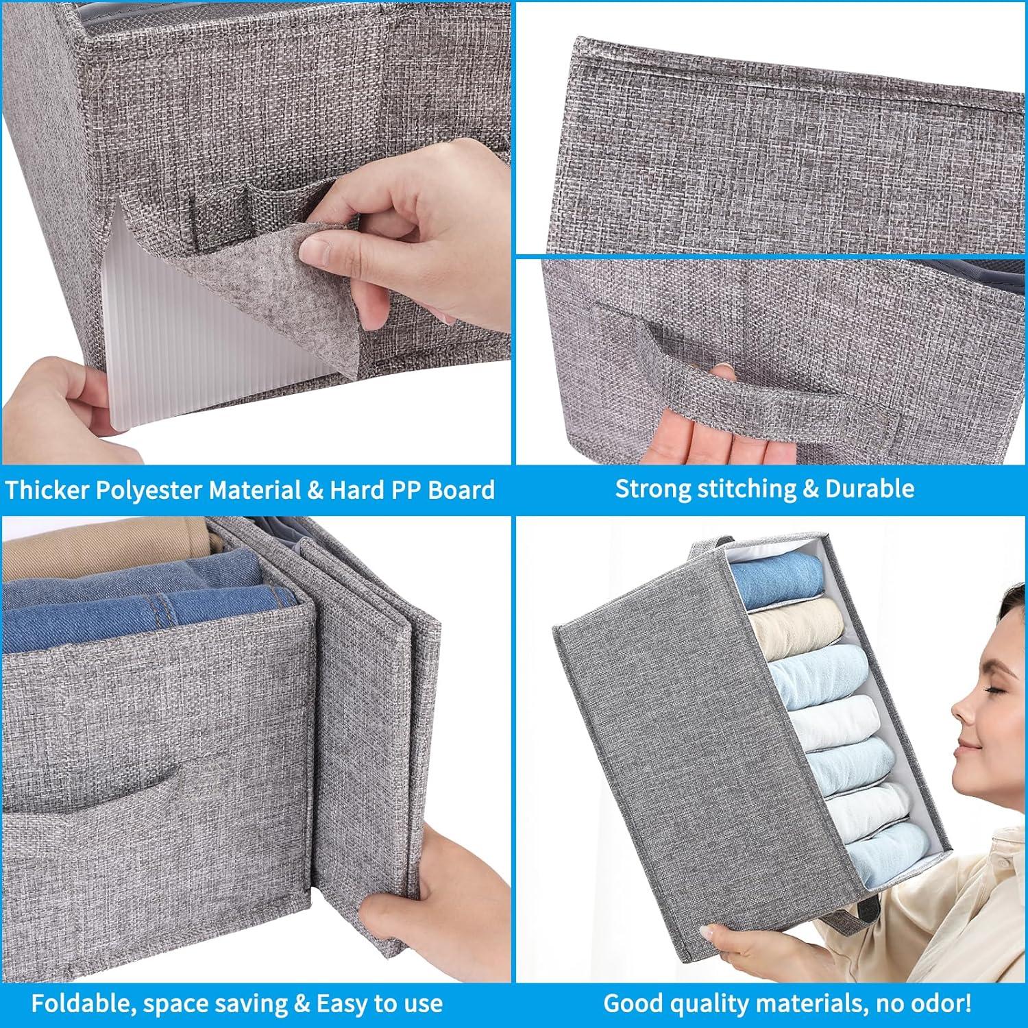 Organizador de Ropa Fixwal 4pcs con 7 Divisiones para Closet