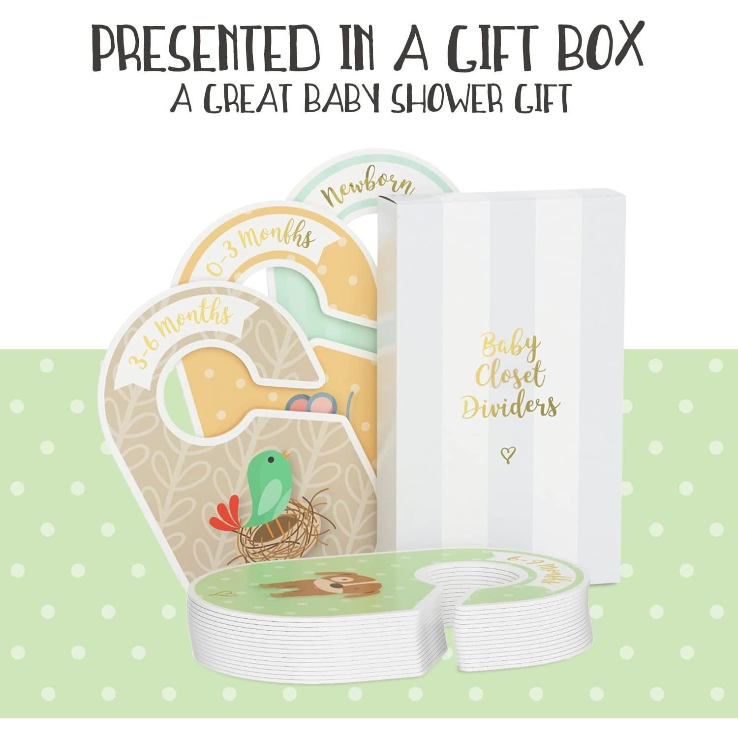 Divisores de armario para bebés Erizo Acogedor - 18 piezas