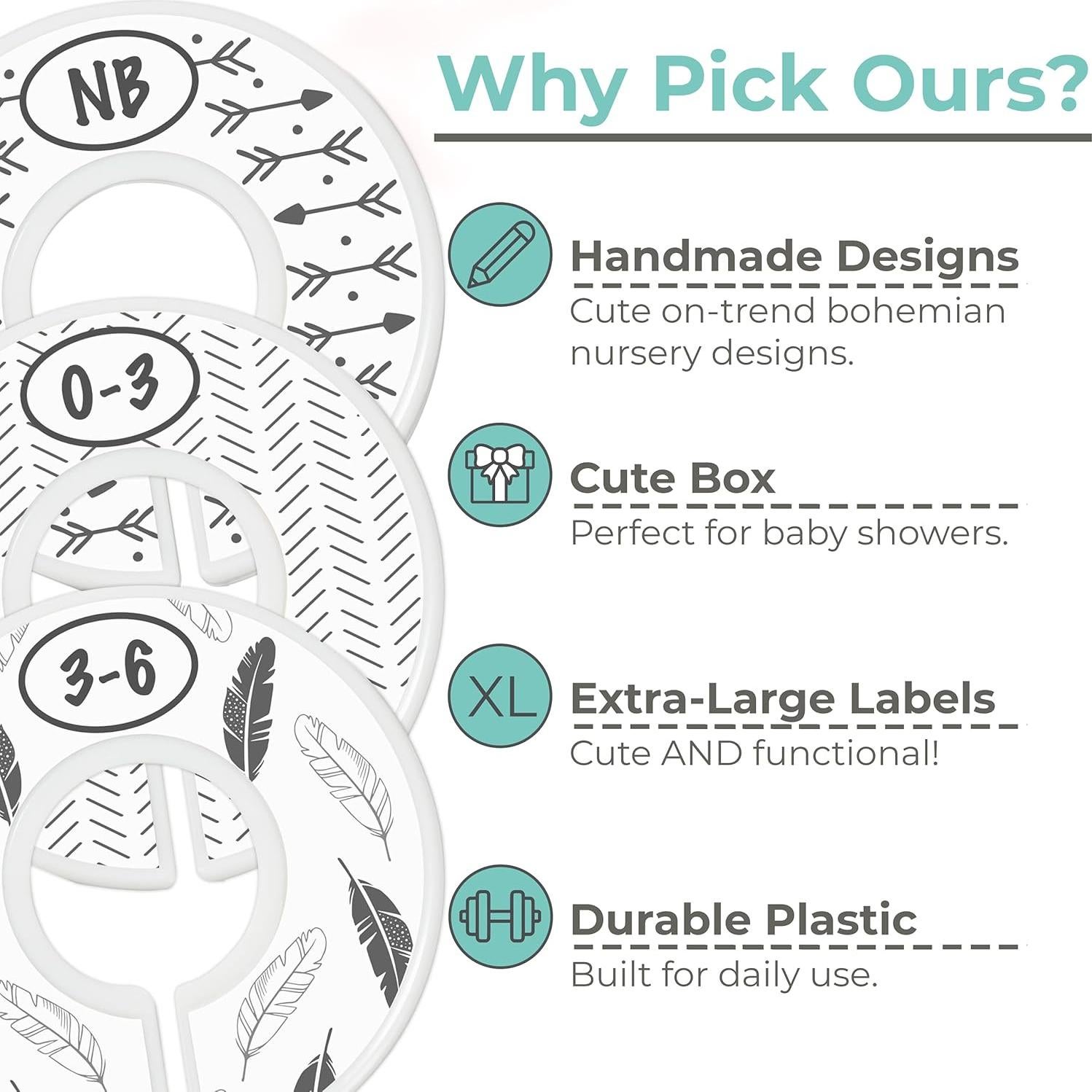 Divisores de Armario para Bebé Little Miracles - 7 Piezas Boho