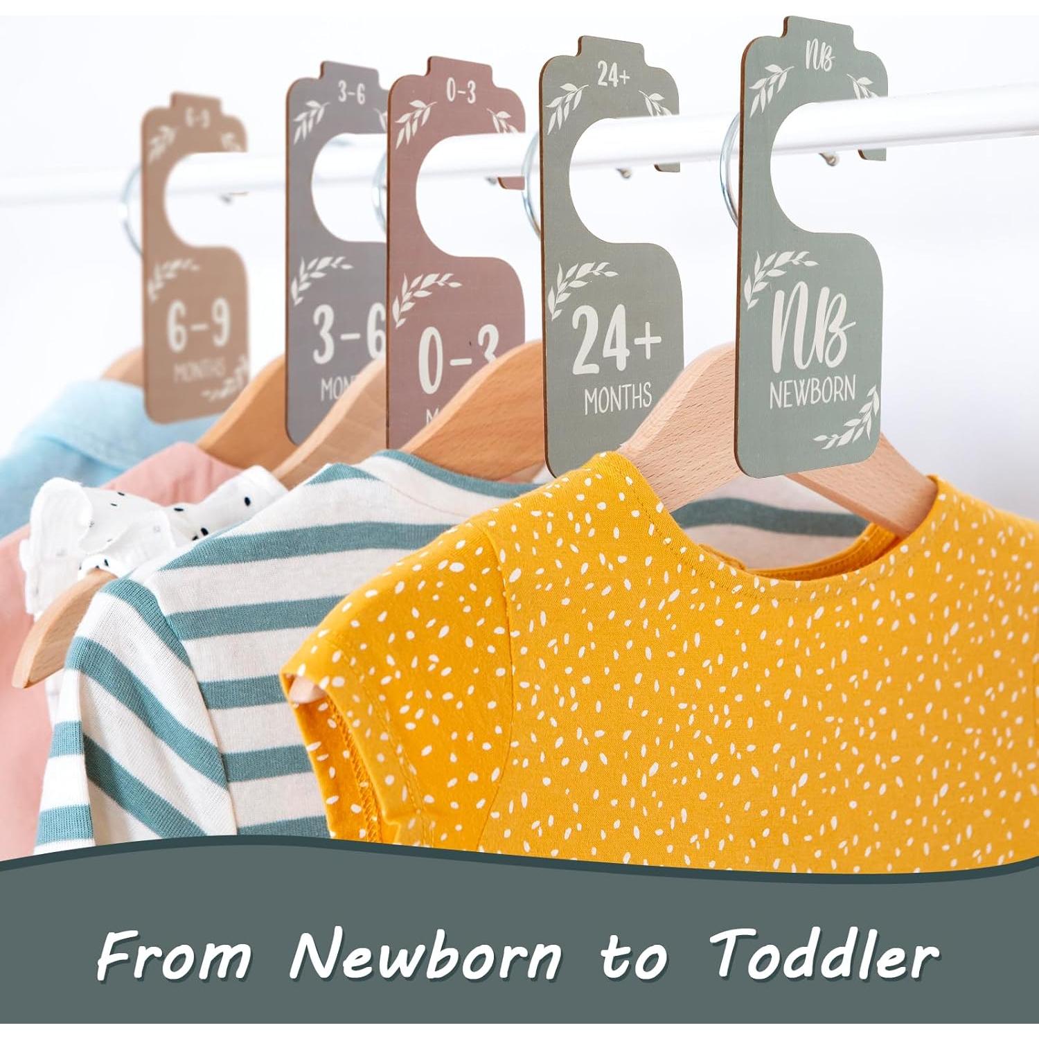 Divisores de Armario de Madera Lusofie - 8 PCS para Bebés