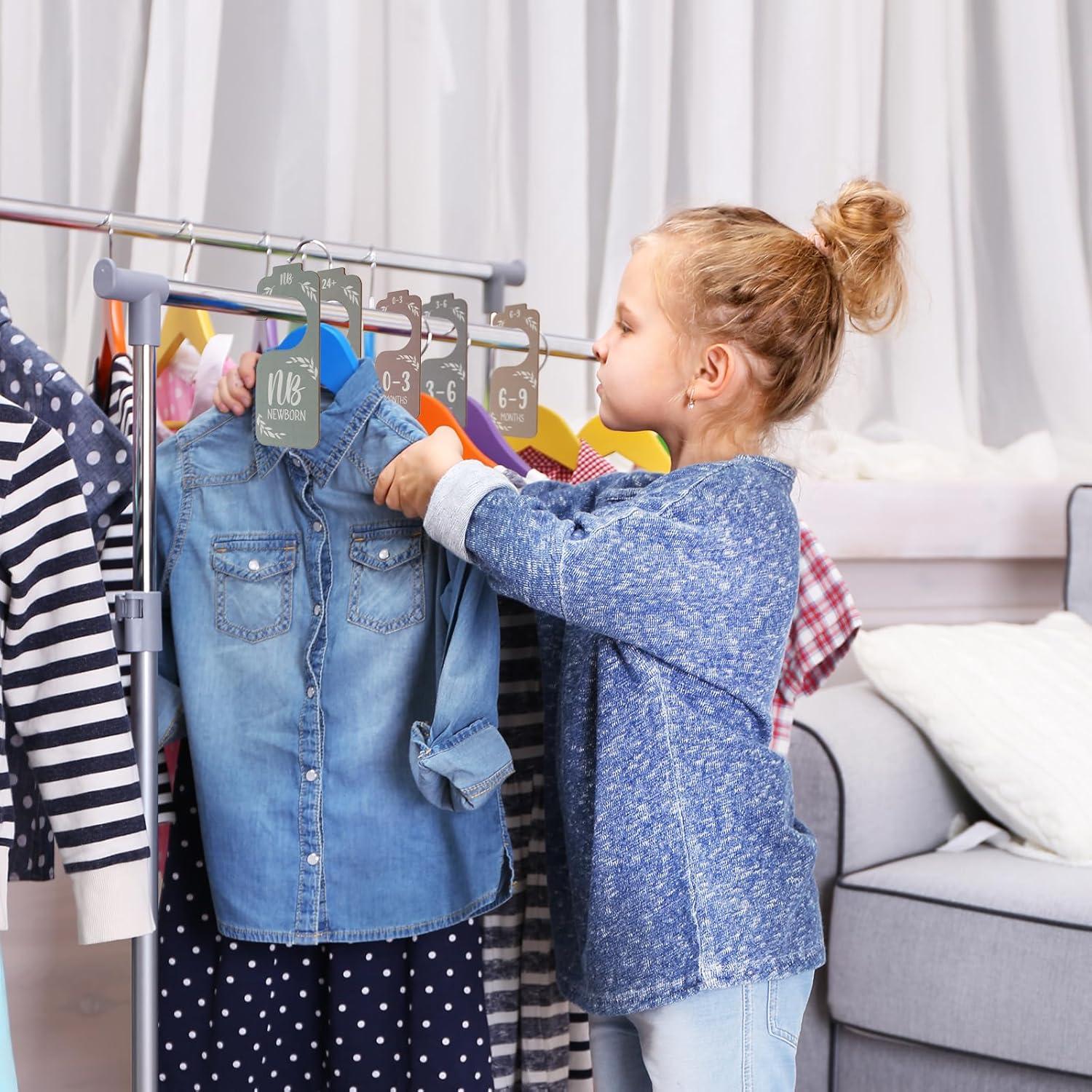 Divisores de Armario de Madera Lusofie - 8 PCS para Bebés