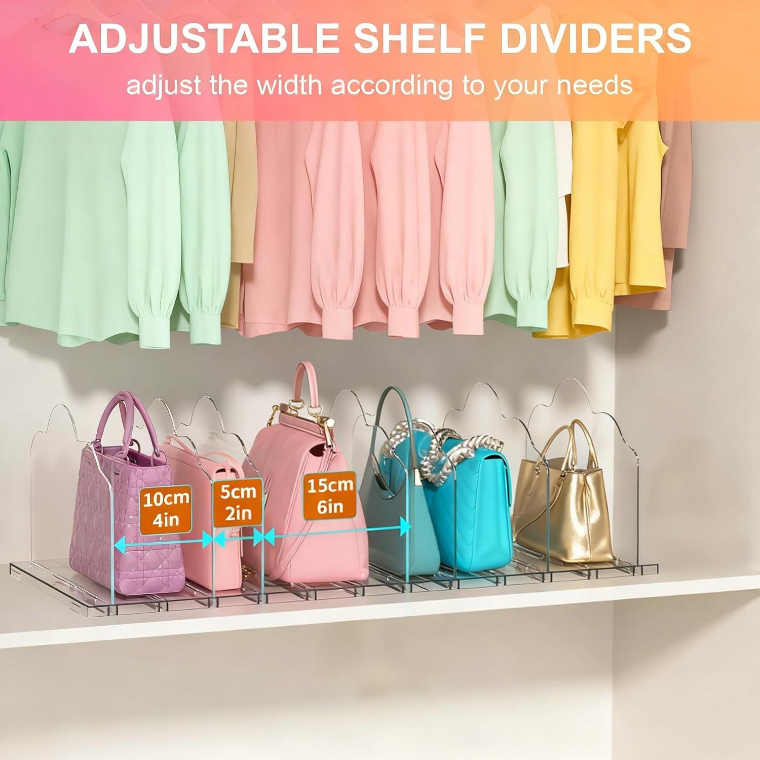 Organizadores de Bolsos ANTOWIN 2 Piezas Ajustables Transparentes