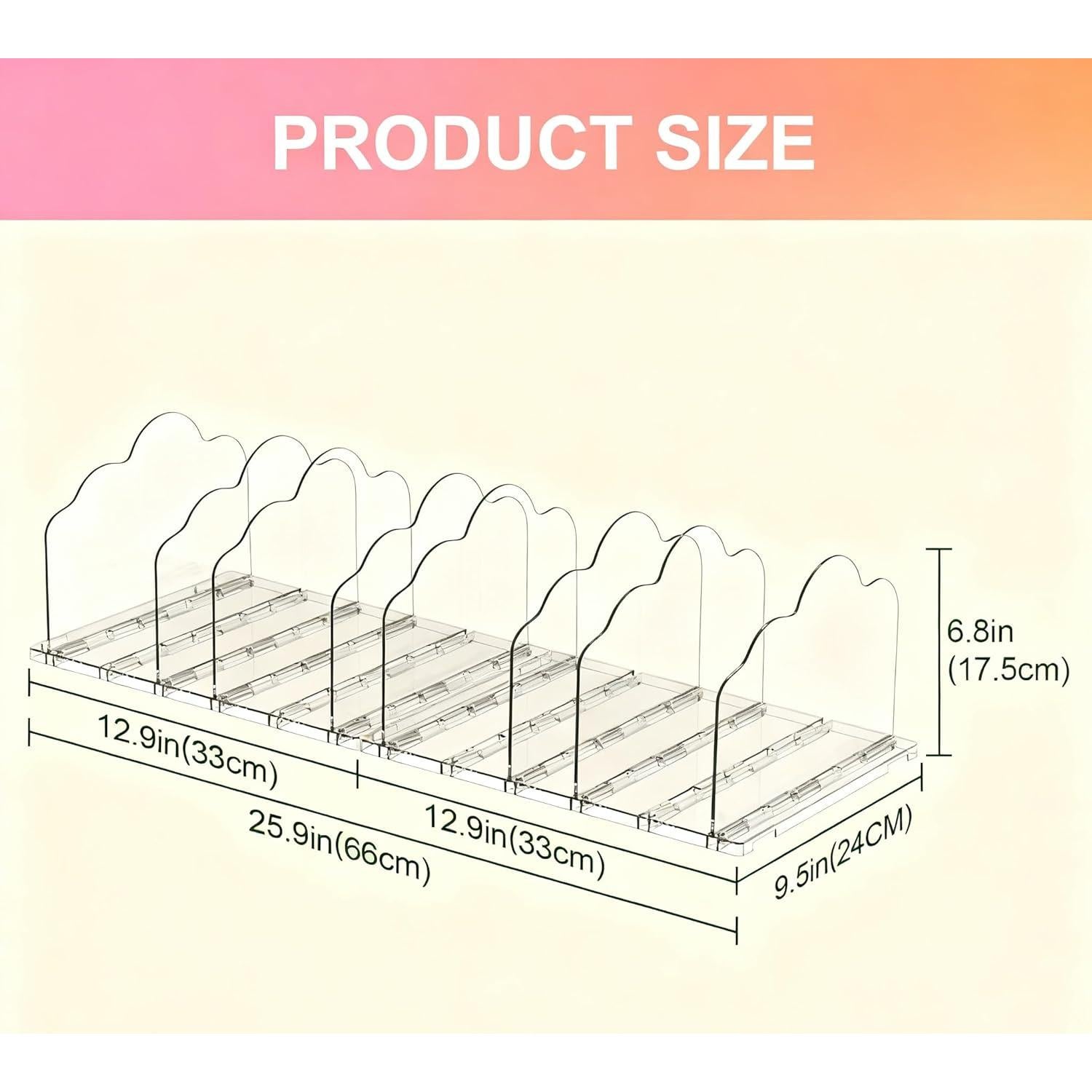 Organizadores de Bolsos ANTOWIN 2 Piezas Ajustables Transparentes