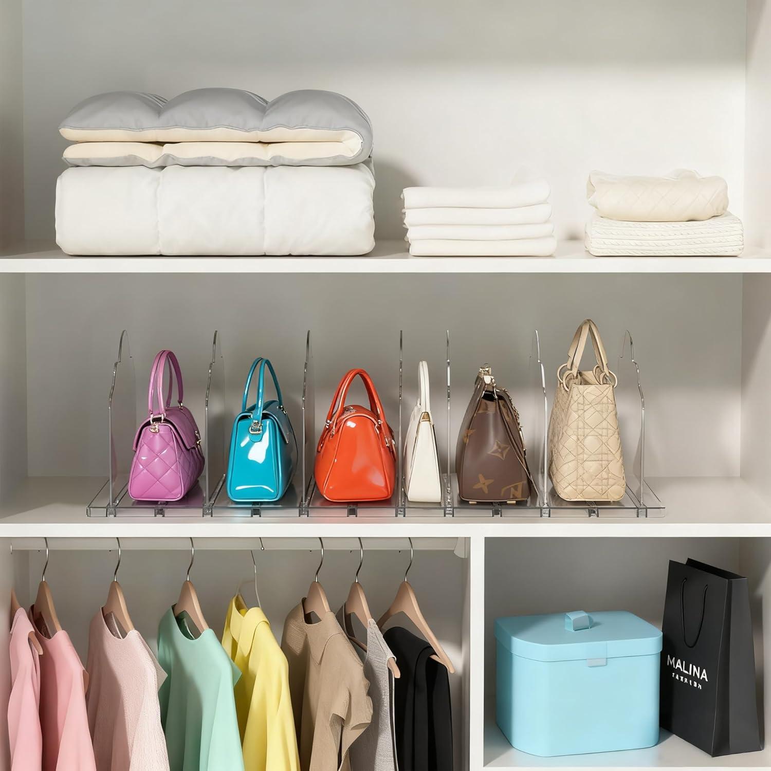 Organizadores de Bolsos ANTOWIN 2 Piezas Ajustables Transparentes