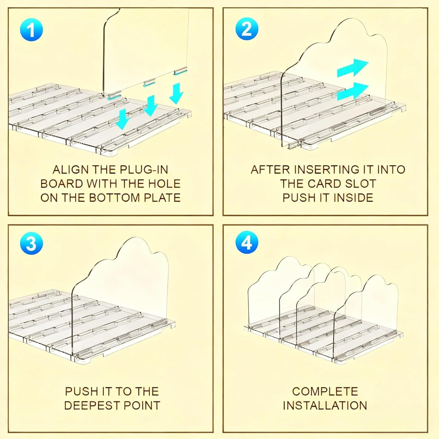 Organizadores de Bolsos ANTOWIN 2 Piezas Ajustables Transparentes