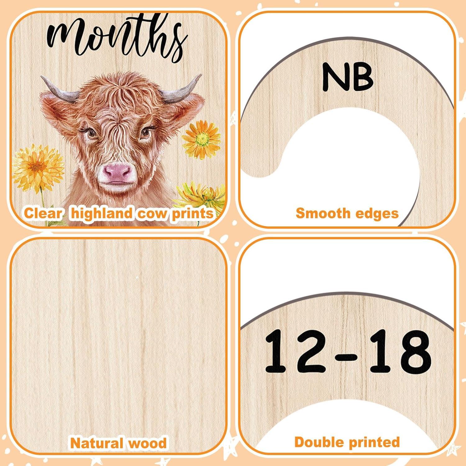 Juego de 7 Divisores de Armario para Bebés Terneros de Madera