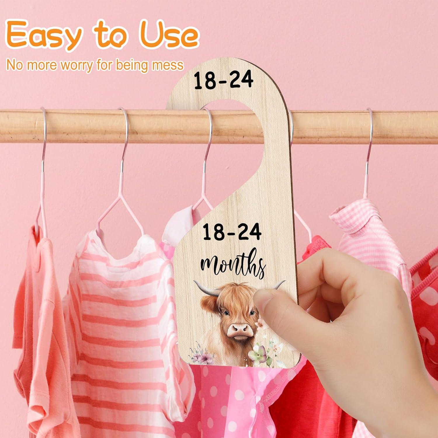 Juego de 7 Divisores de Armario para Bebés Terneros de Madera