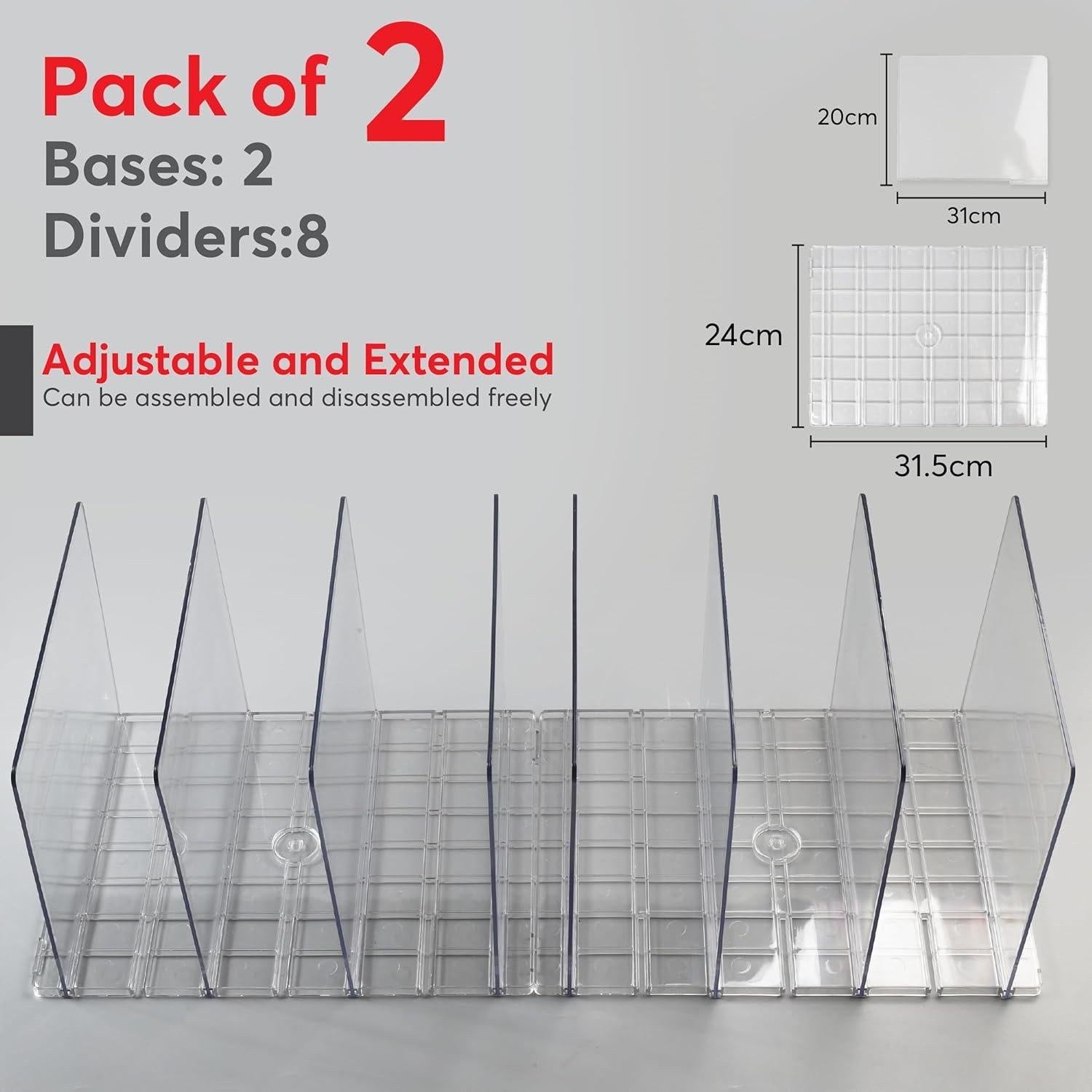 Organizador de Bolsos Hecho Moderno - Paquete de 2 Ajustables