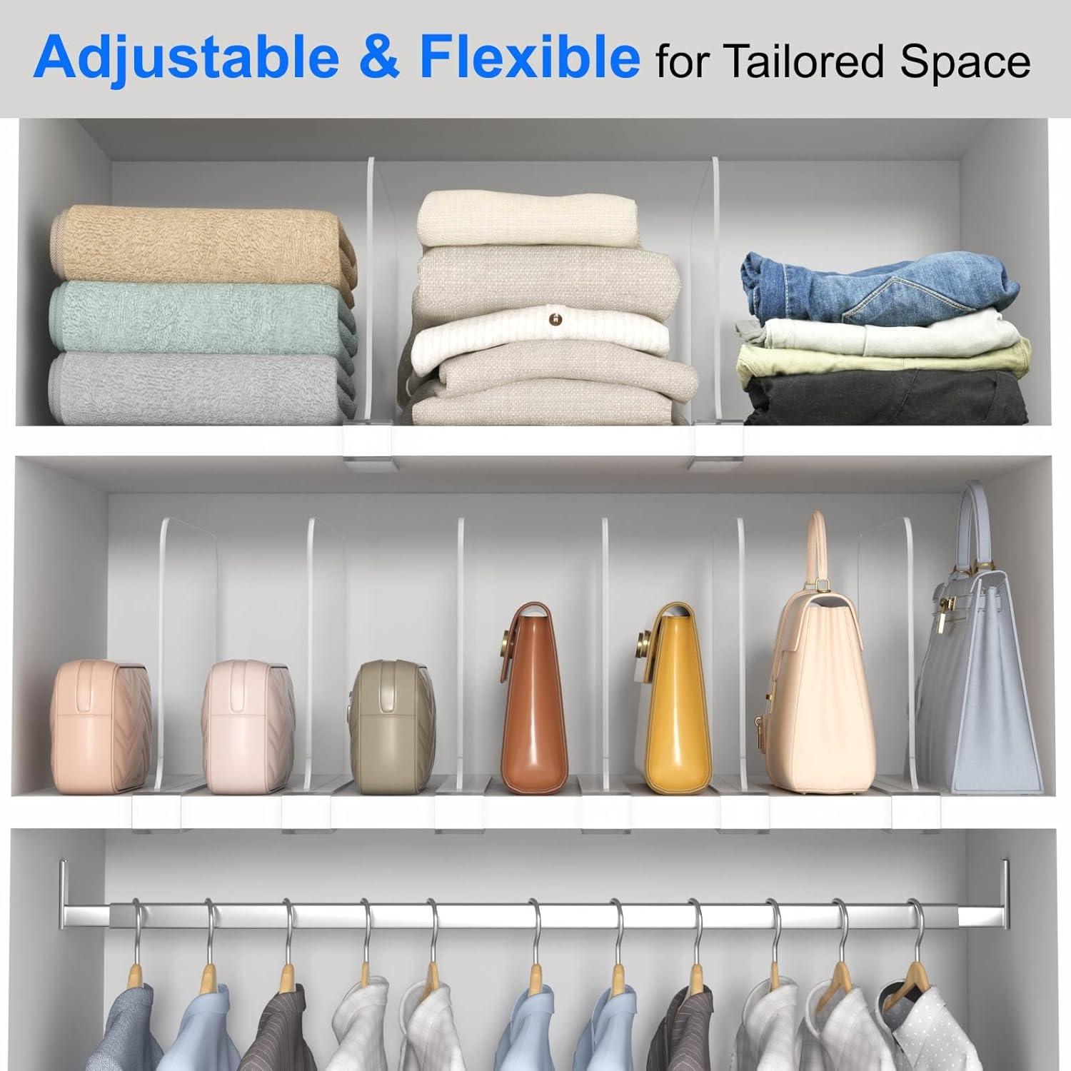 Divisores de Estantería OKPOW 20cm x 30.5cm Paquete de 8