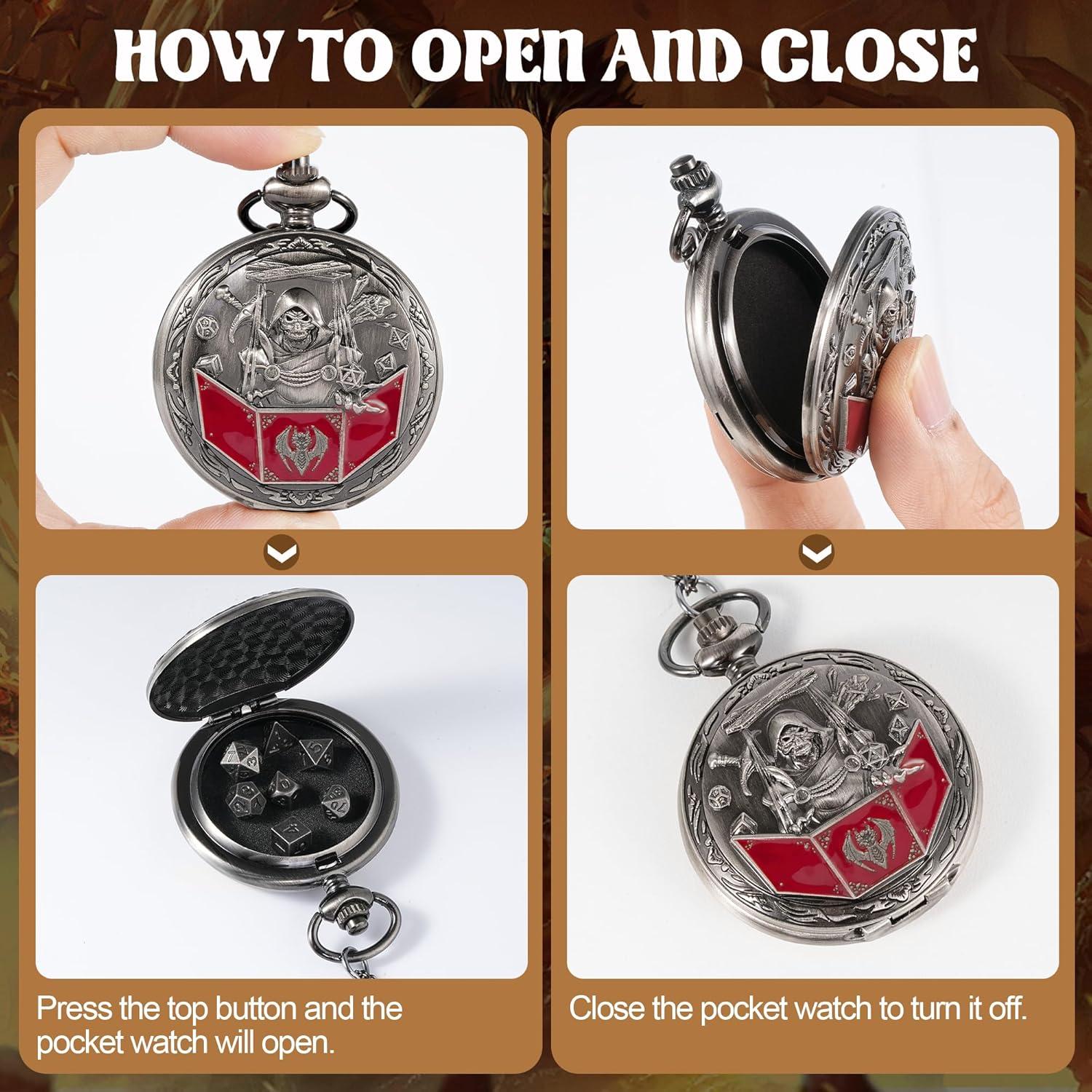 Juego de Dados D&D Banloga 7PCS Metal Plata Antigua Mini